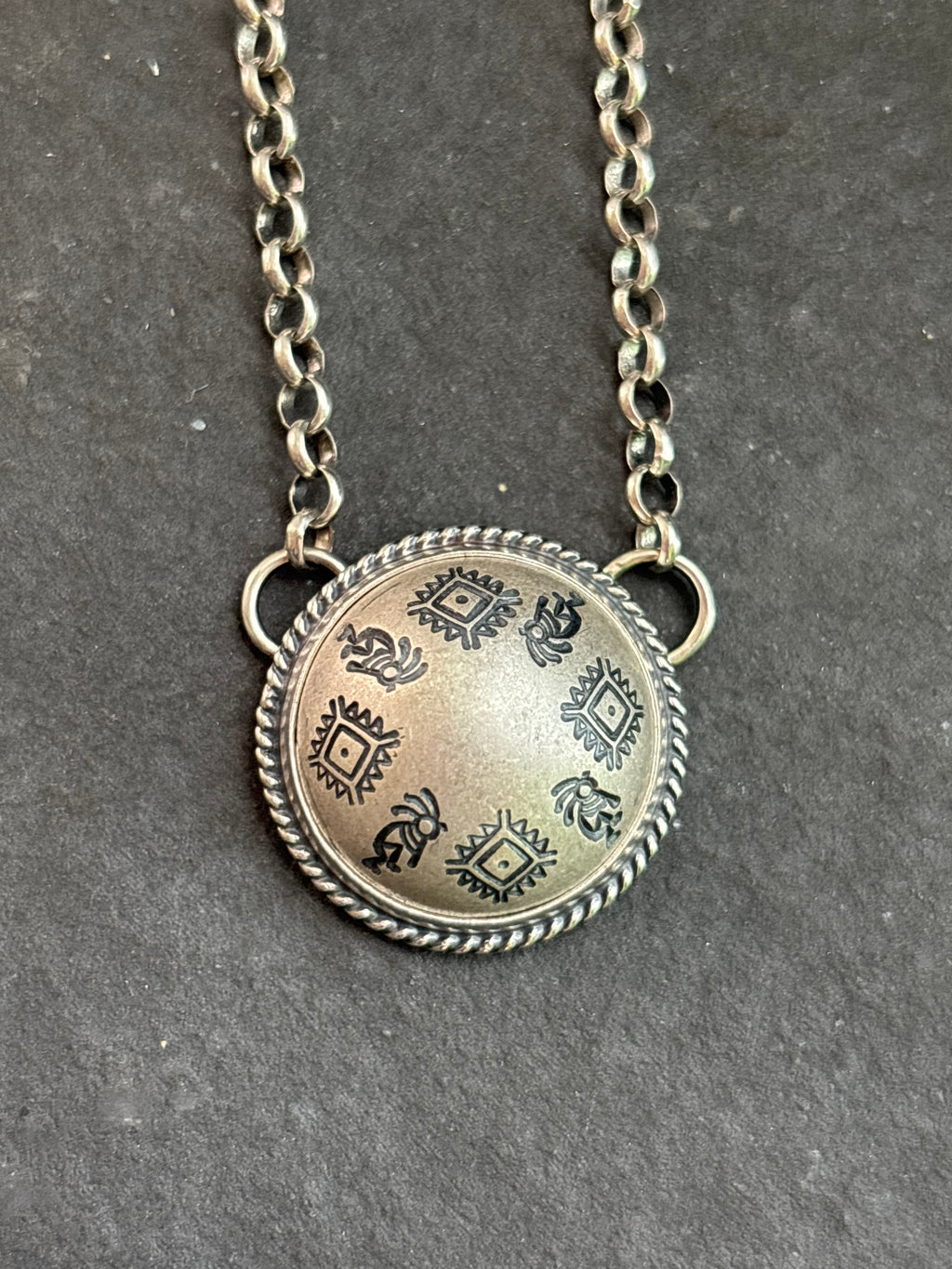 Kokpelli's Journey Ponca Half Shell Necklace