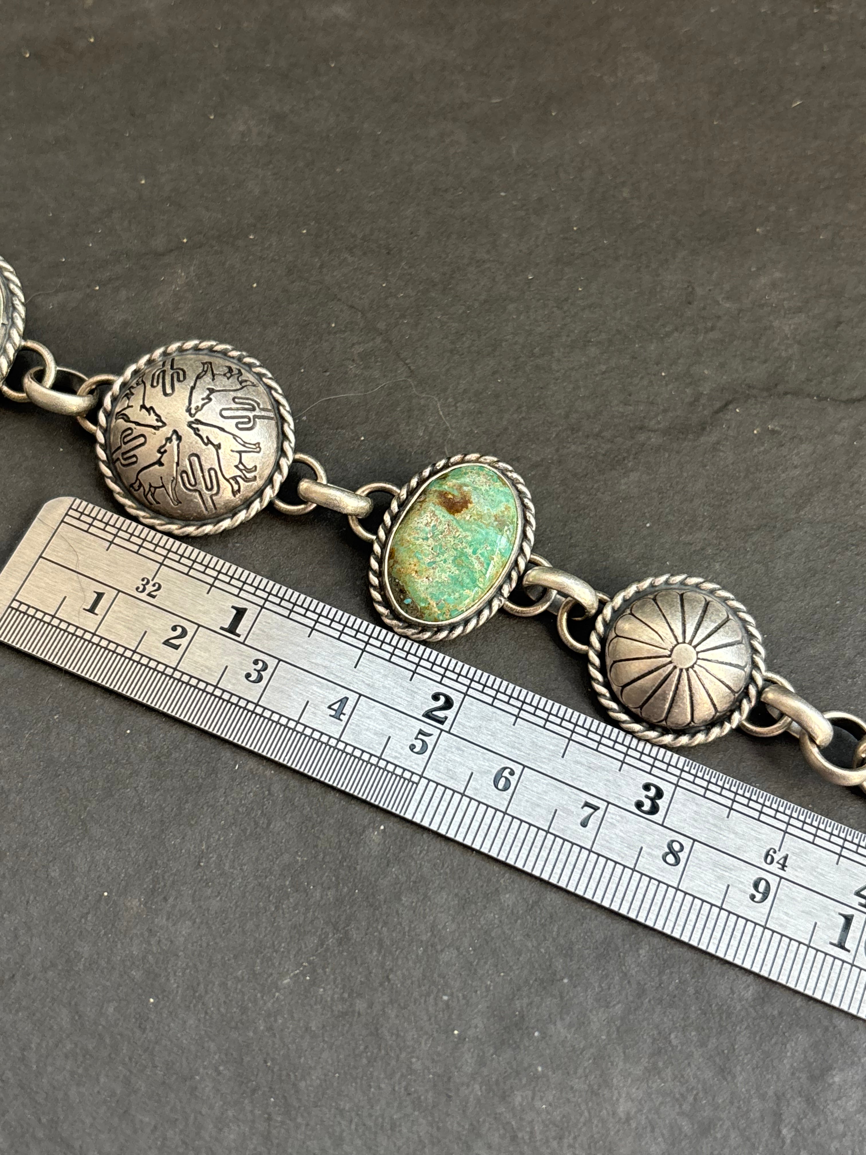 Cripple Creek Desert Howl Pattern Half Shell Lariat Bracelet