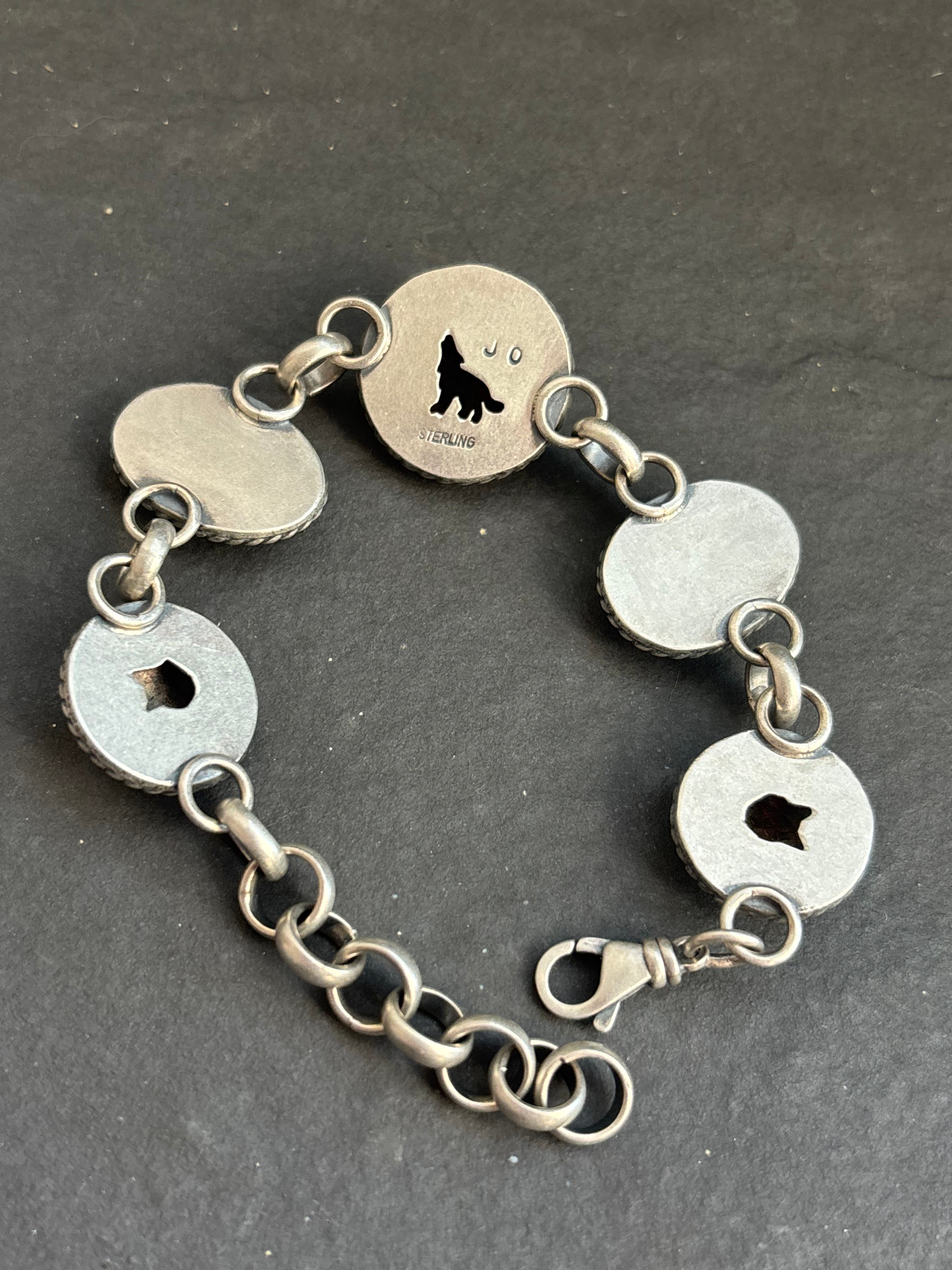 Cripple Creek Desert Howl Pattern Half Shell Lariat Bracelet