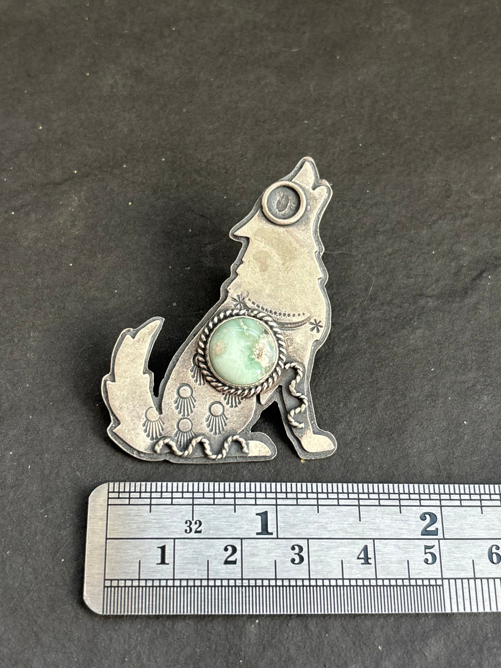 Paloma Variscite Into The Wild Wolf Pendant