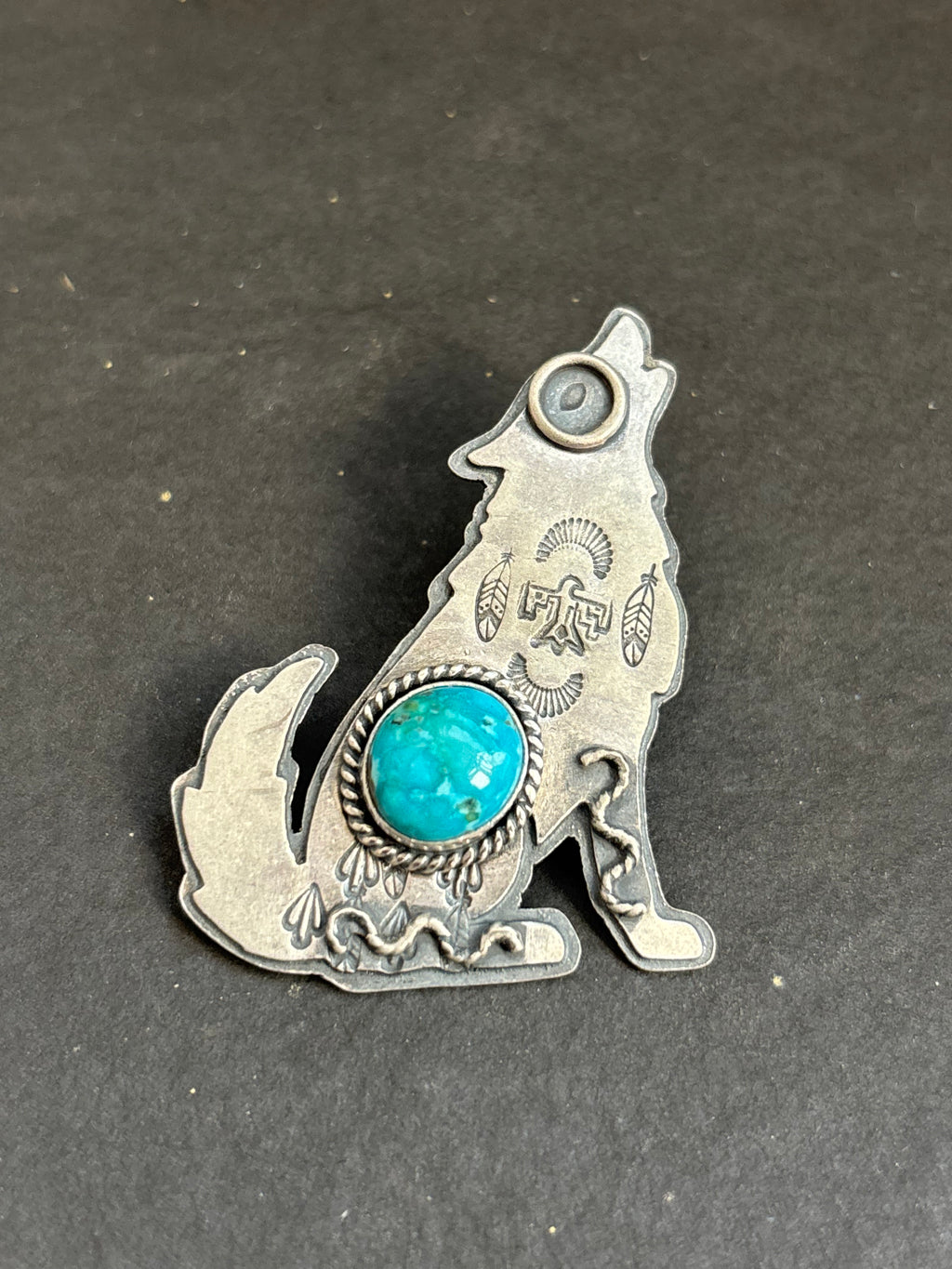 Bluebird Into The Wild Wolf Pendant