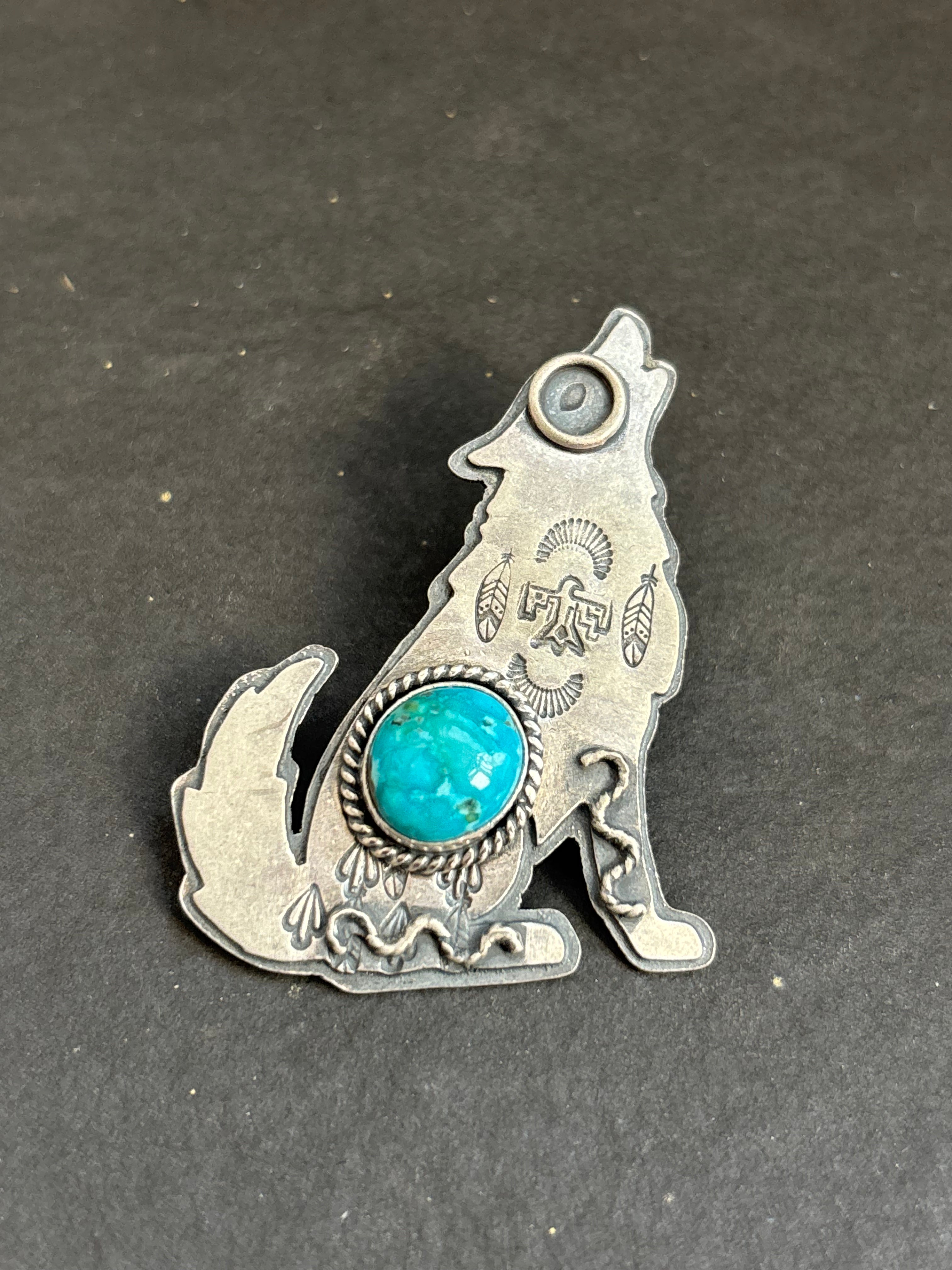 Bluebird Into The Wild Wolf Pendant