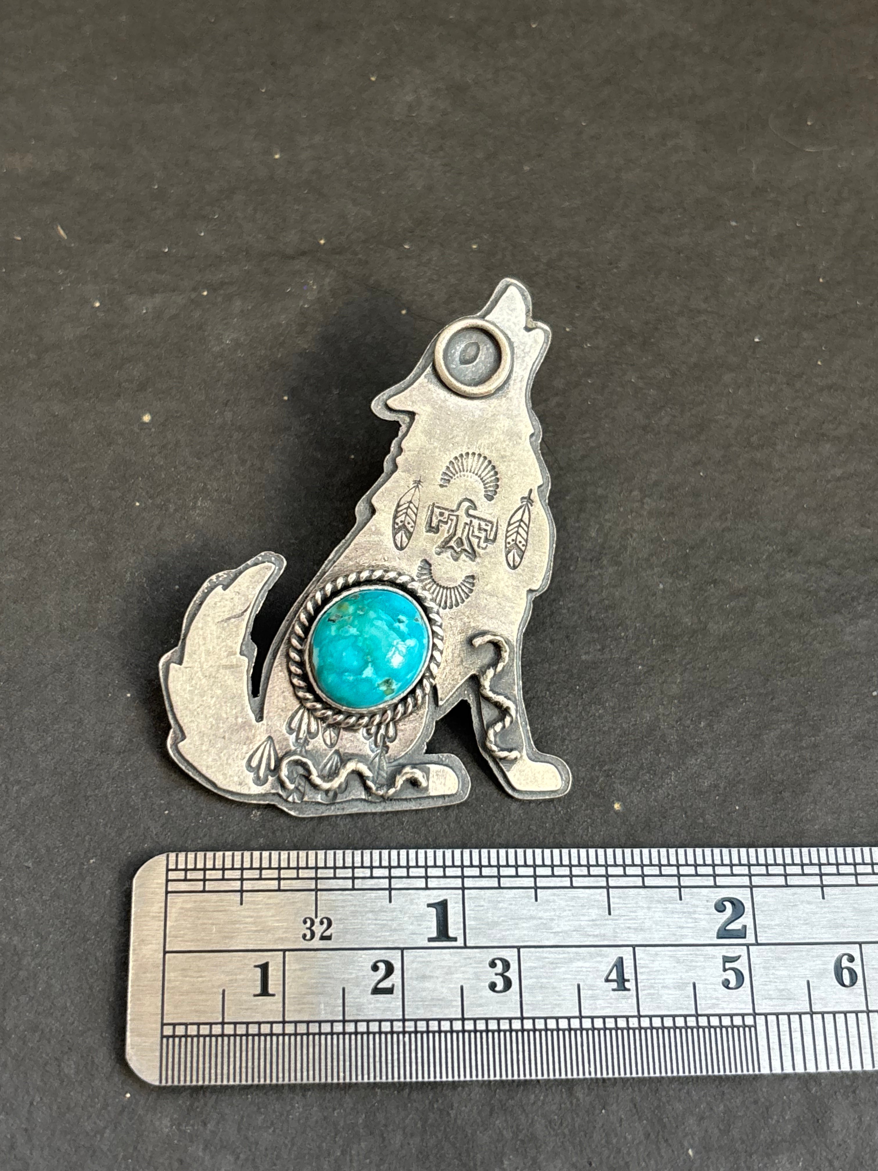 Bluebird Into The Wild Wolf Pendant