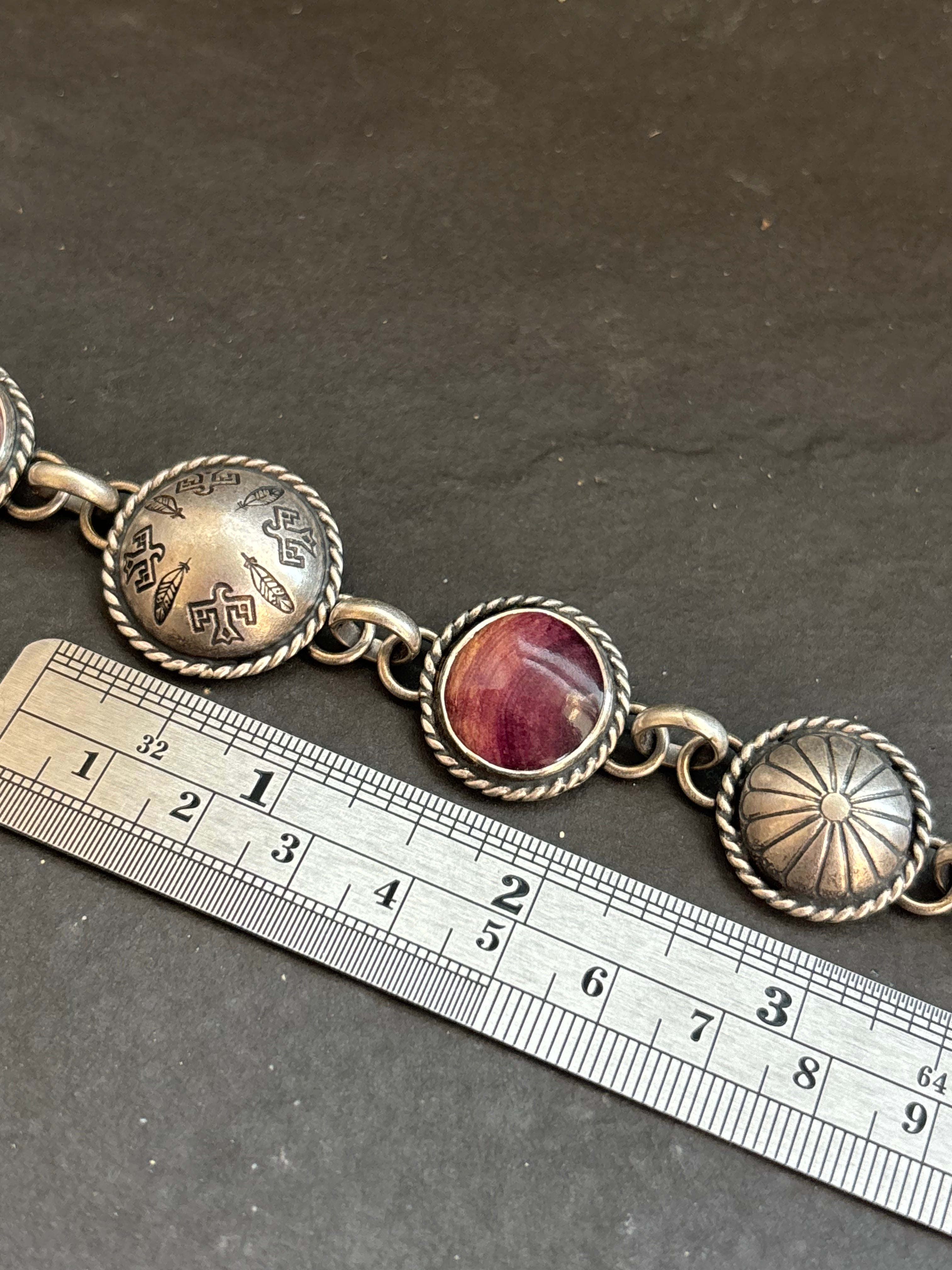 Sunset Spiny Wings of Courage Pattern Half Shell Lariat Bracelet