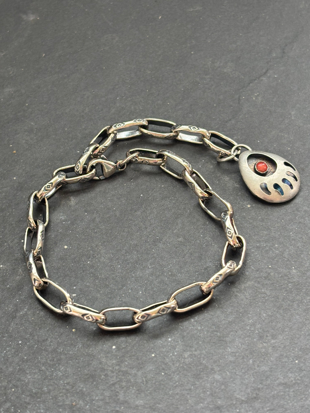 Medicine Man Eye Pattern Sidekick Charm Chain Bracelet