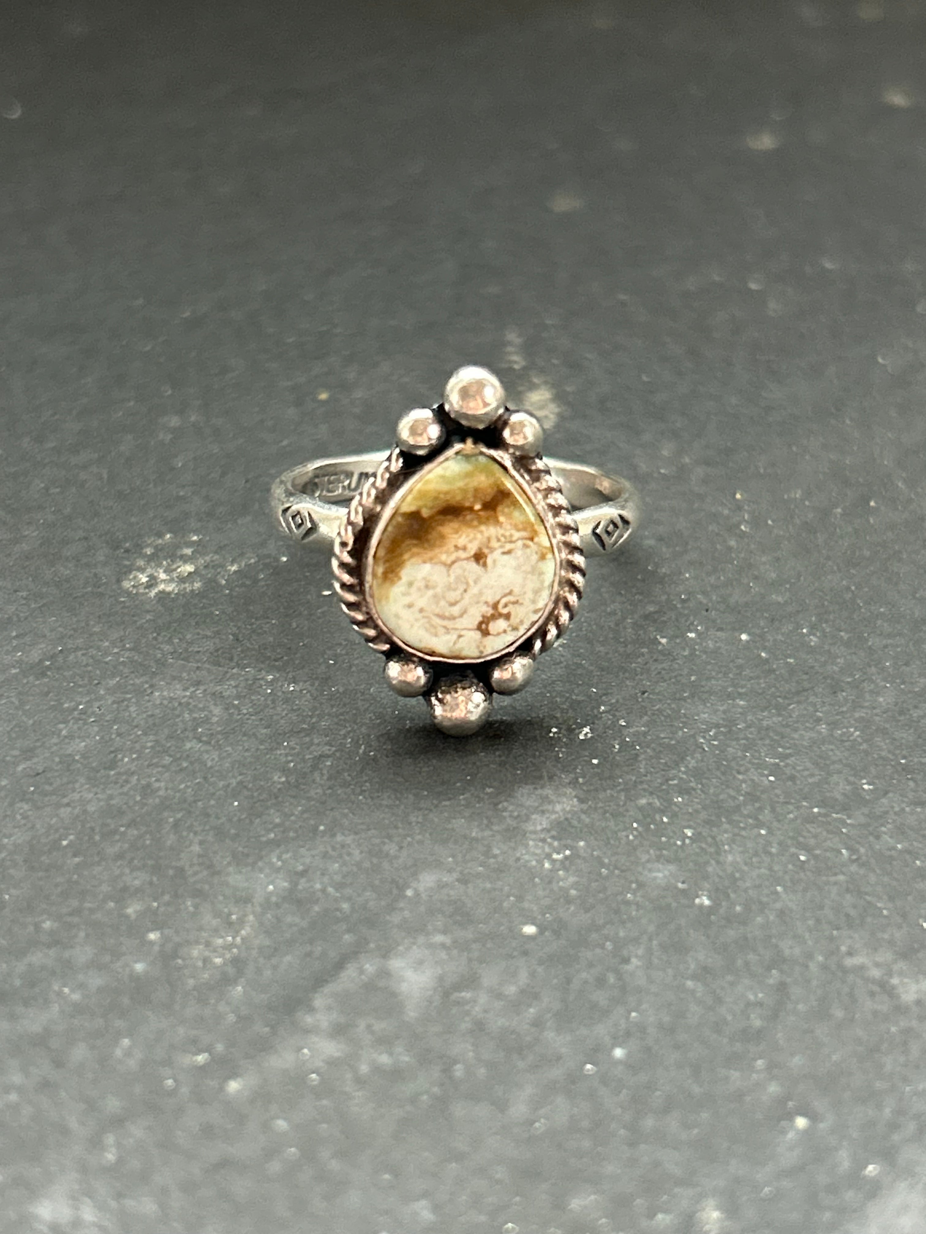 Dry Creek Turquoise Stamped Stacking Ring Style #6