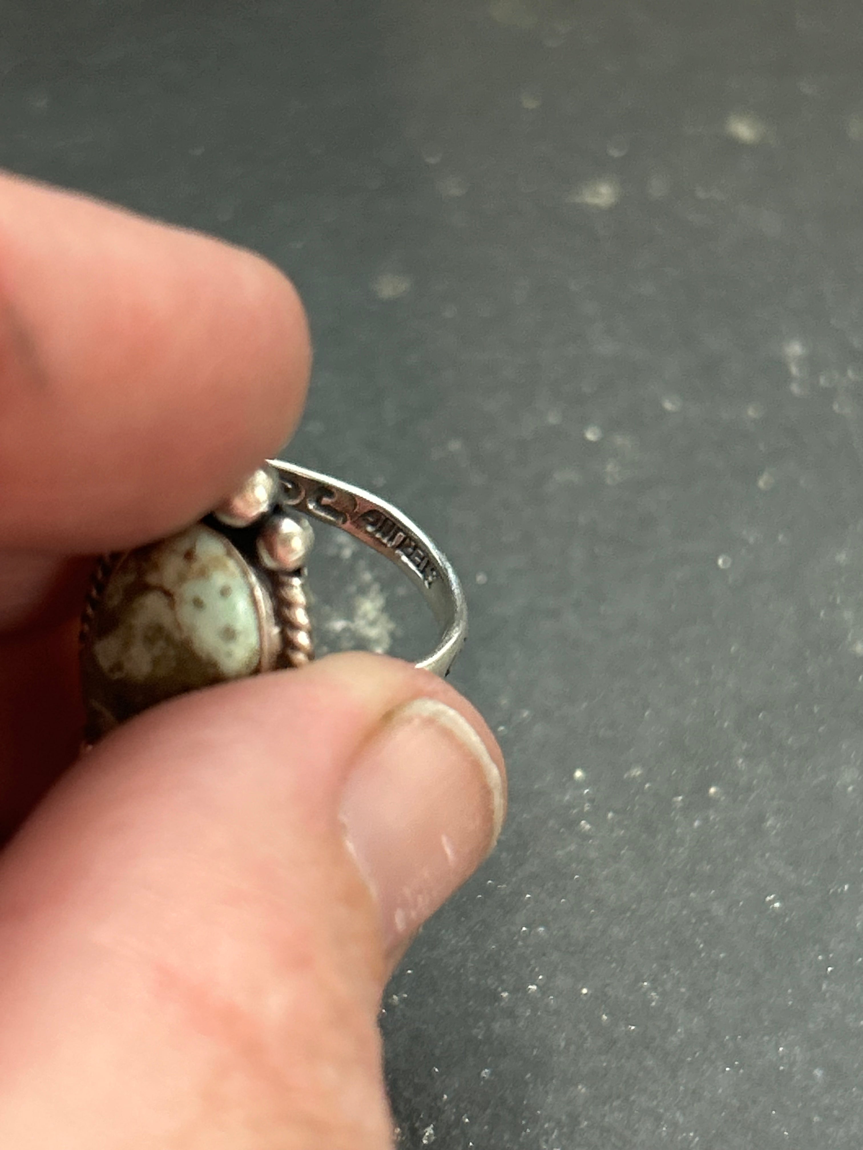 Dry Creek Turquoise Stamped Stacking Ring Style #8
