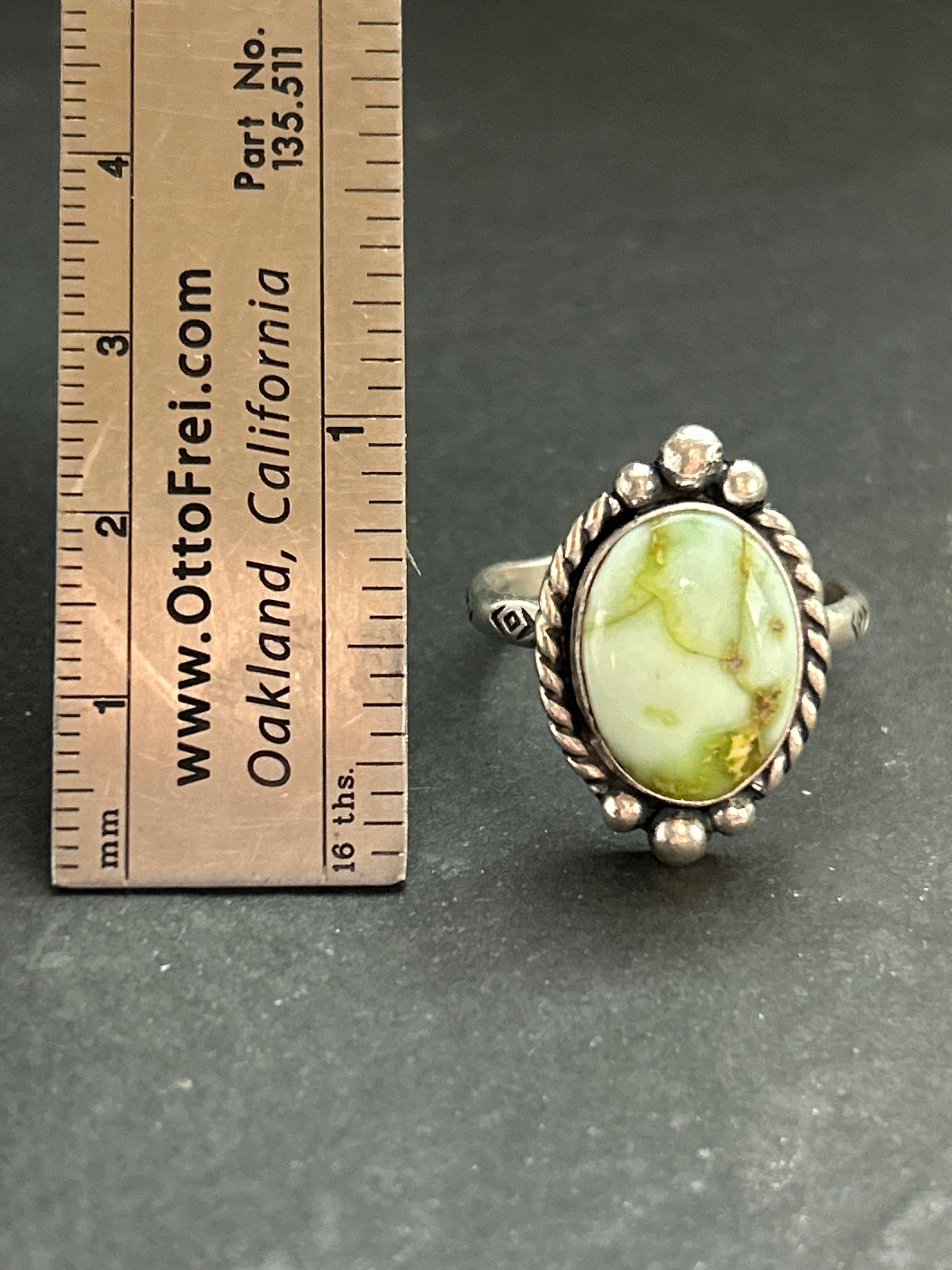 Palomino Variscite Stamped Stacking Ring Style #2