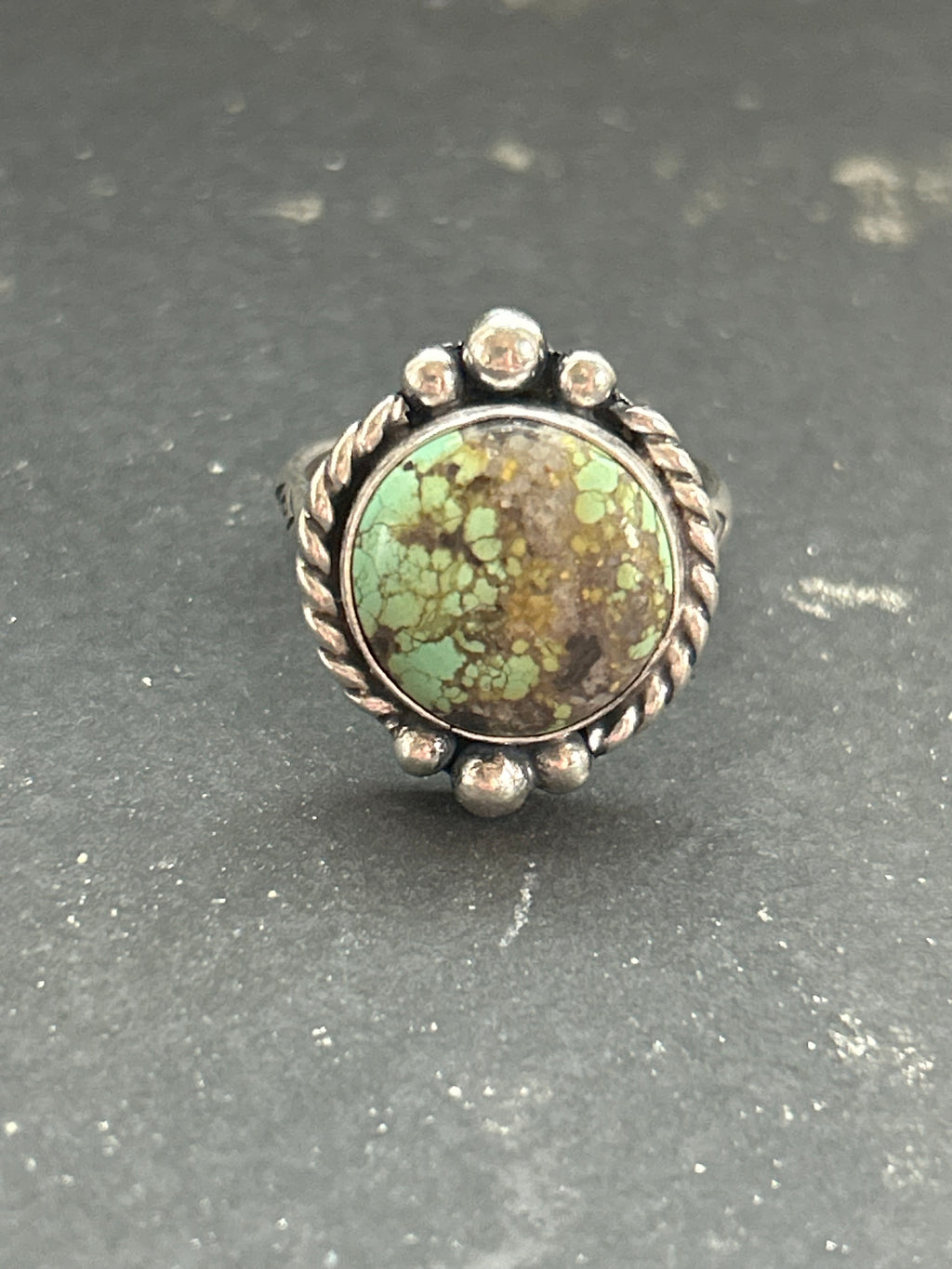 Firebird Turquoise Stamped Stacking Ring Style #1