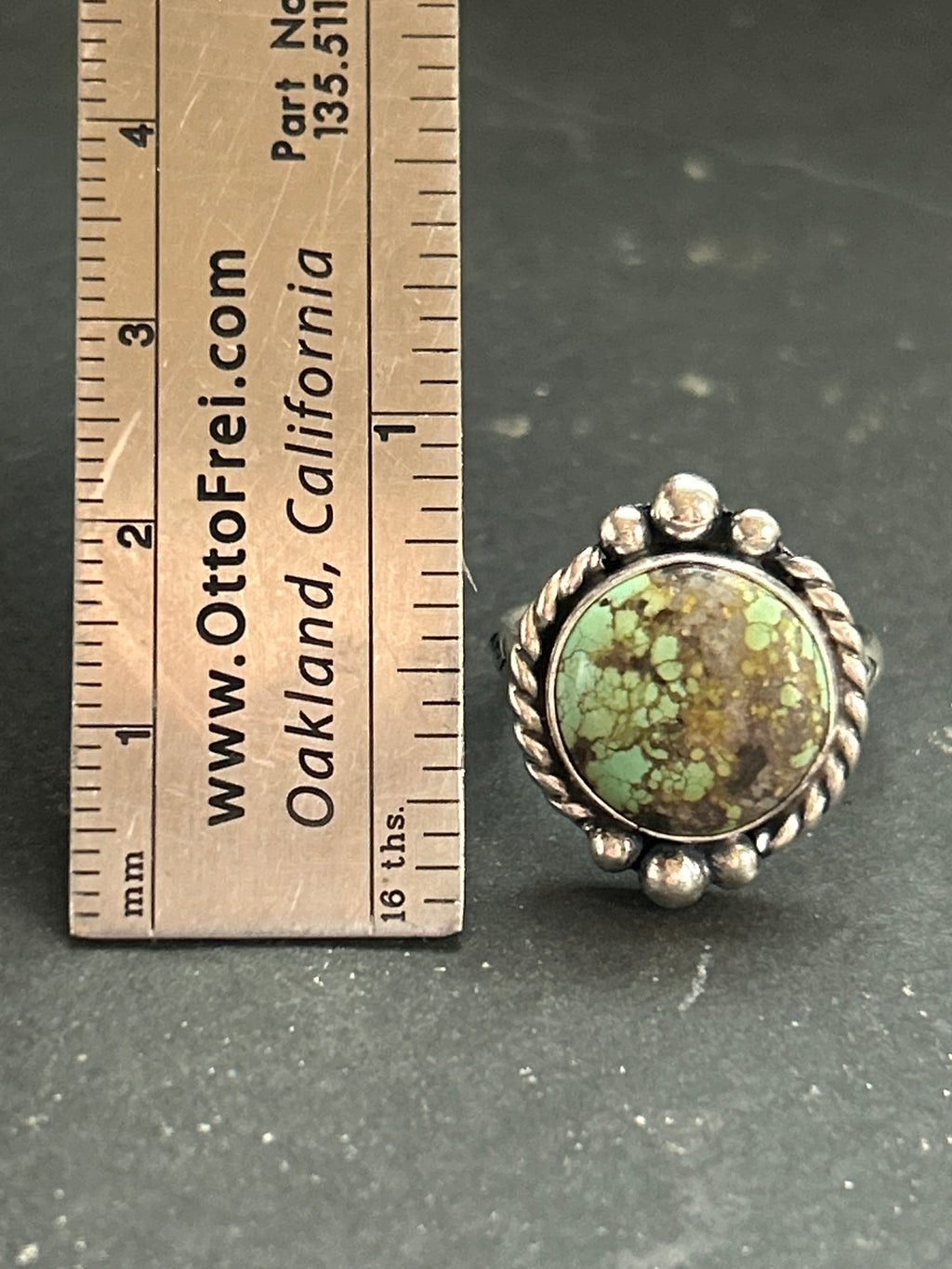 Firebird Turquoise Stamped Stacking Ring Style #1