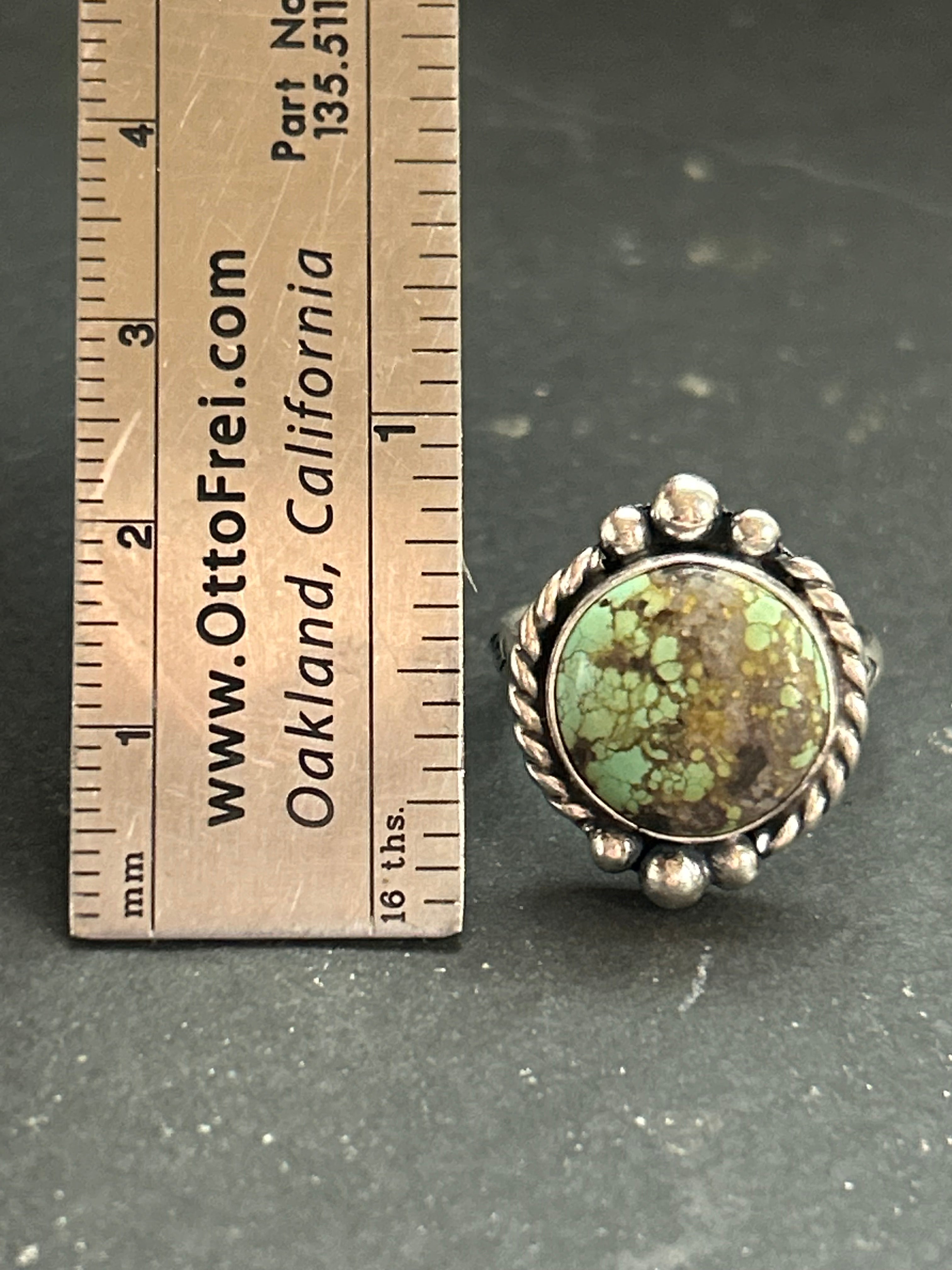 Firebird Turquoise Stamped Stacking Ring Style #1