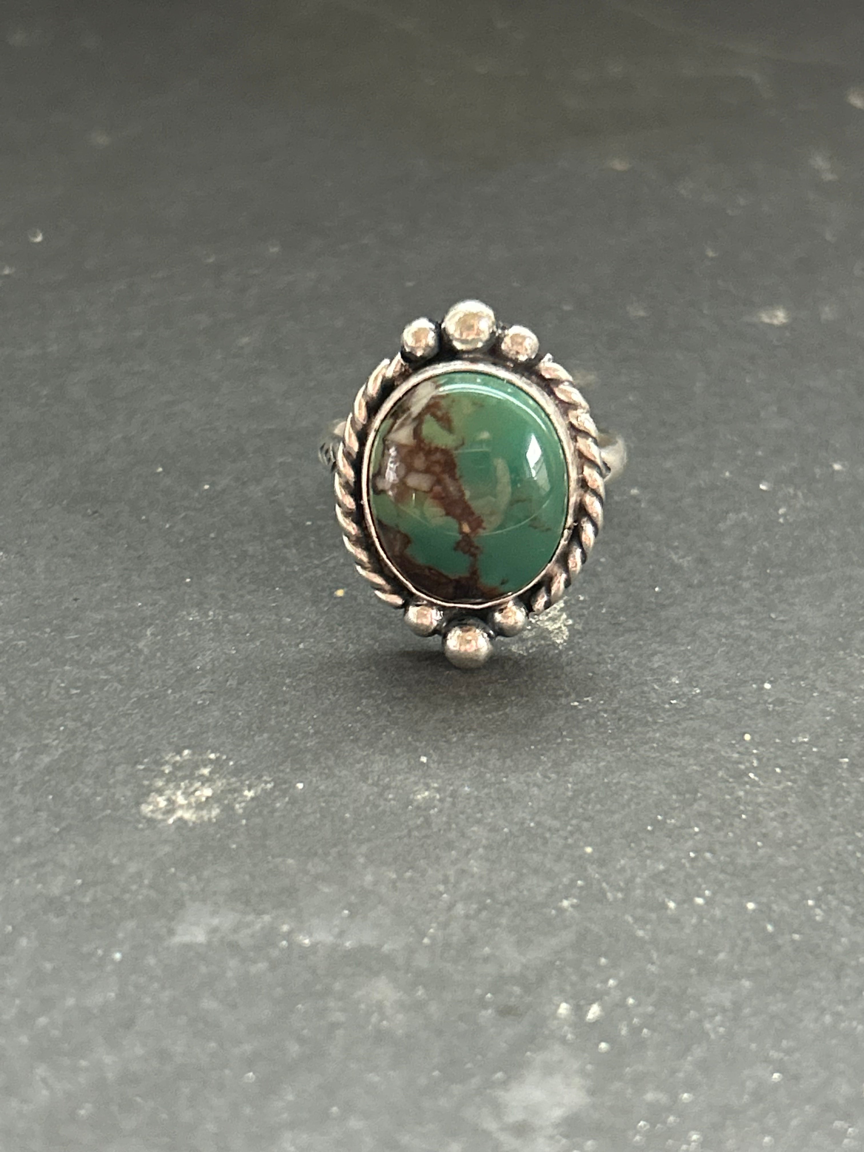 Royston Turquoise Stamped Stacking Ring Style #12