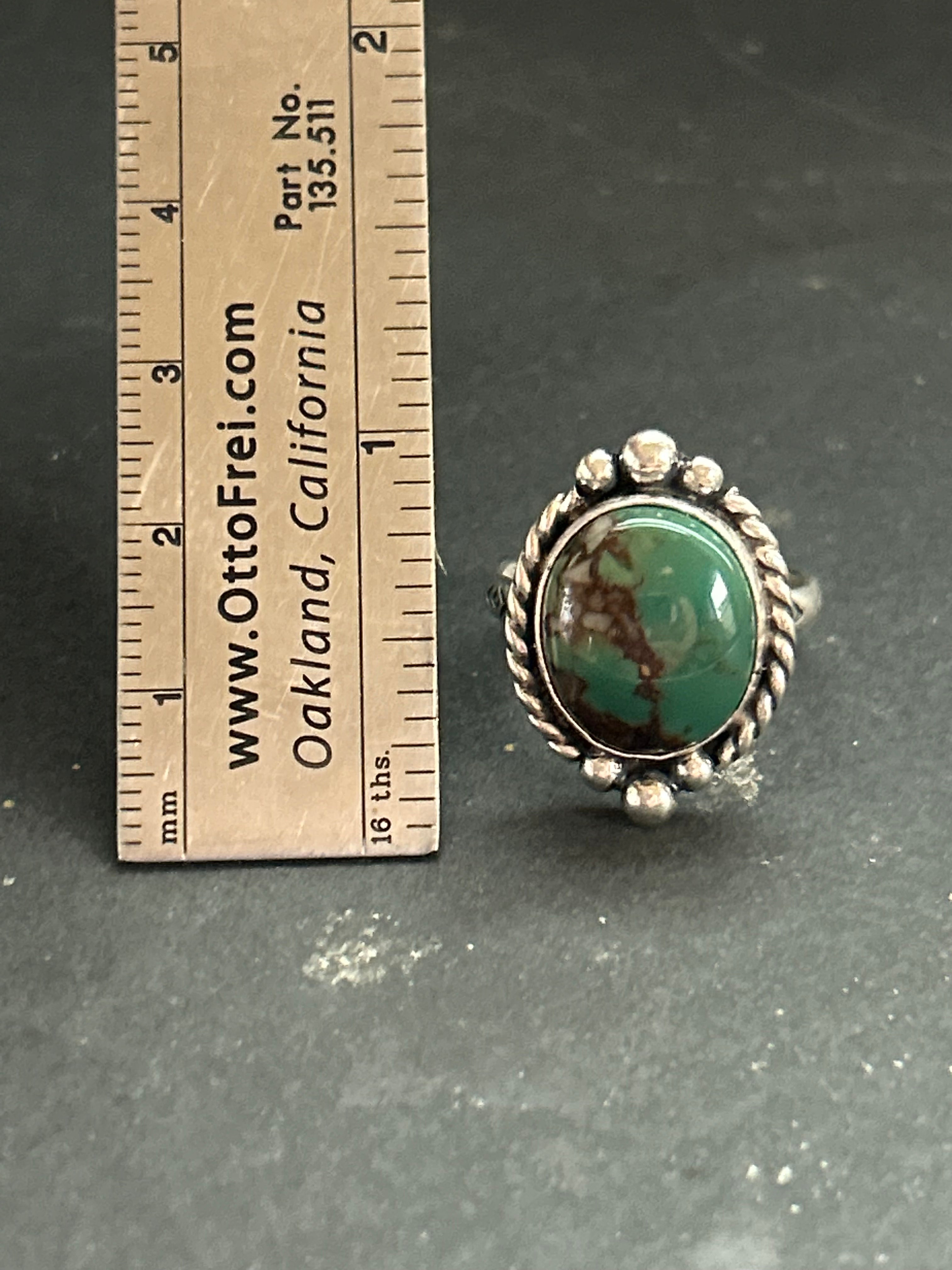 Royston Turquoise Stamped Stacking Ring Style #12