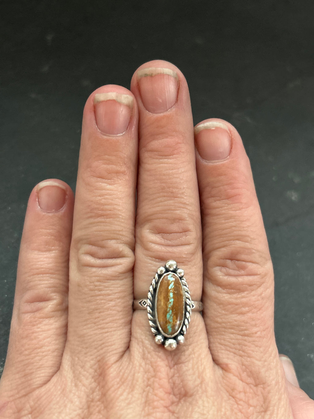 Ribbon Royston Stamped Stacking Ring Style #4