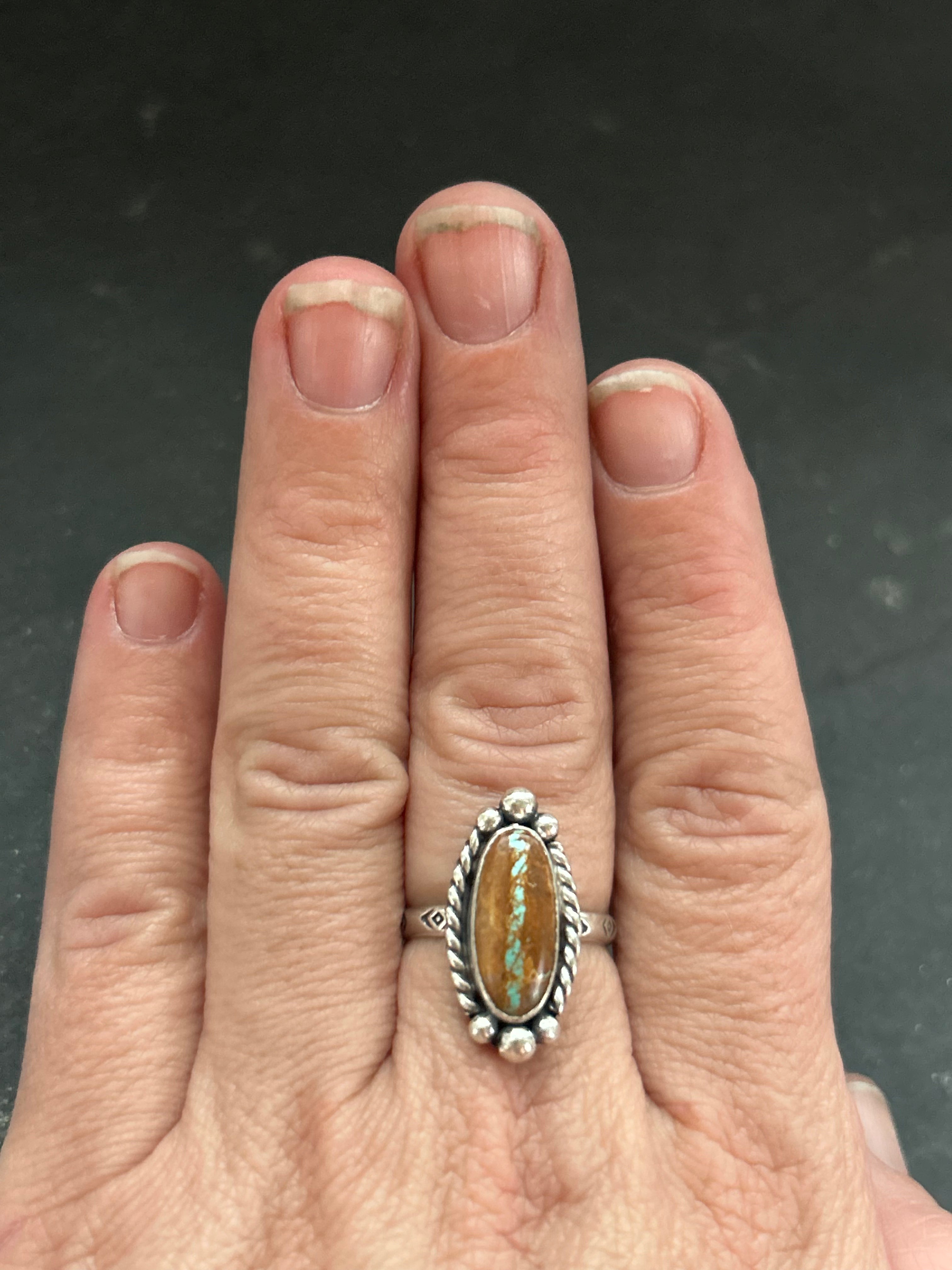 Ribbon Royston Stamped Stacking Ring Style #4