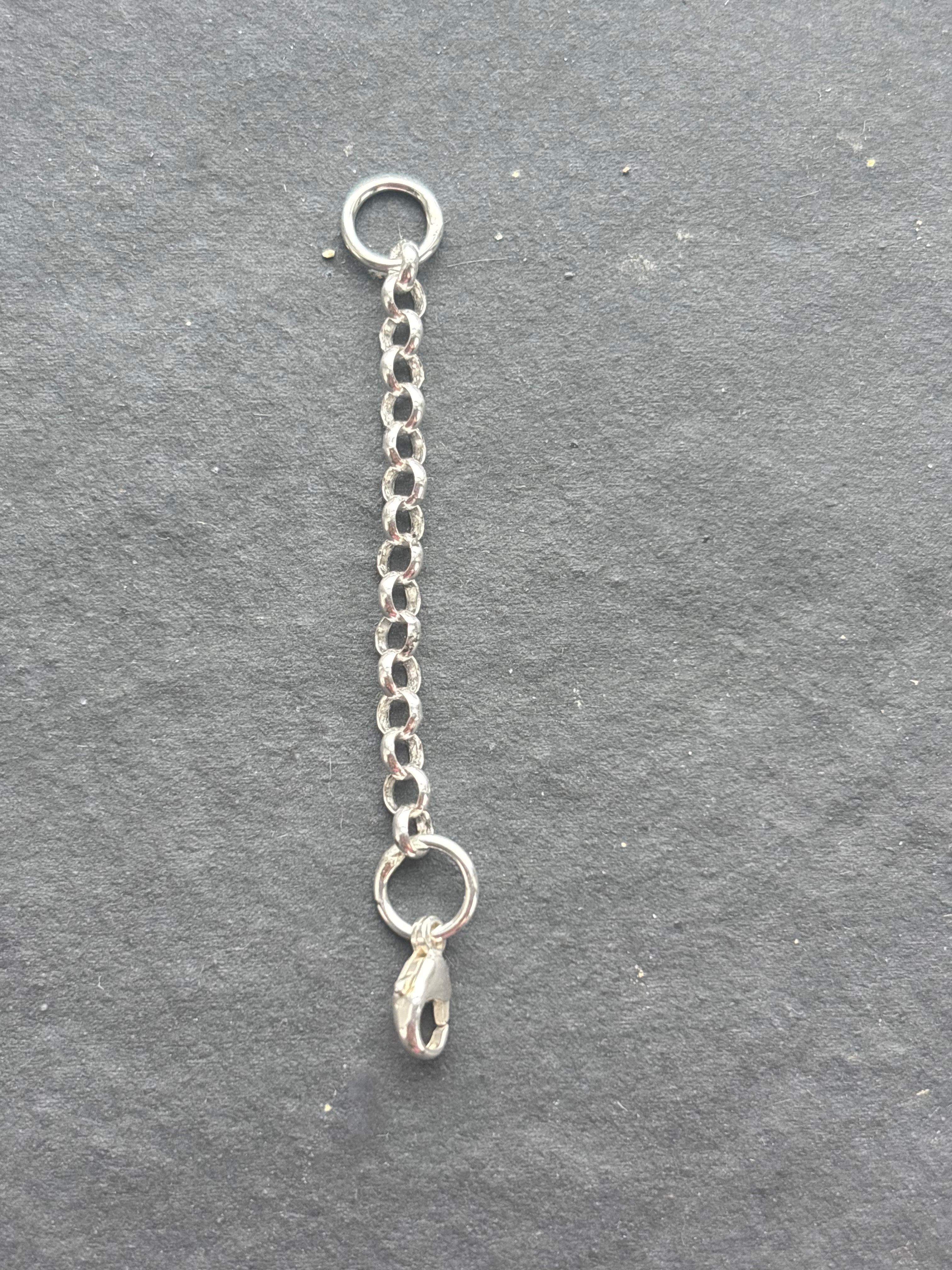 2” Sterling Silver Dainty Round Rolo Chain Extender