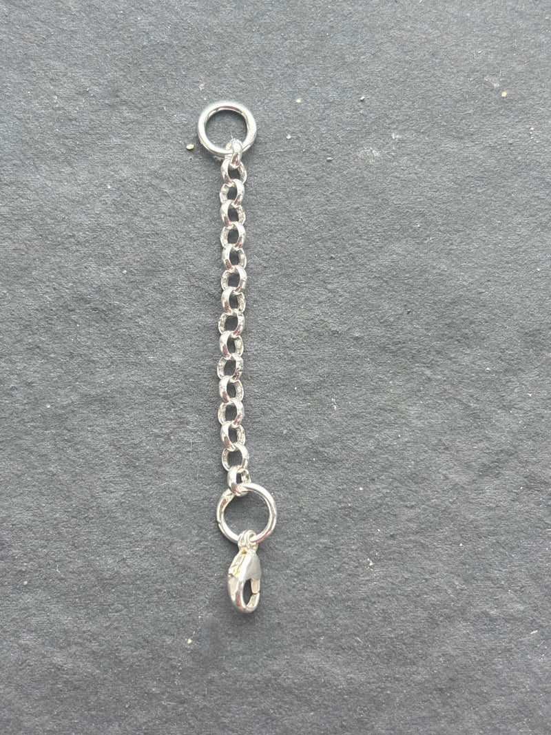 2” Sterling Silver Dainty Round Rolo Chain Extender