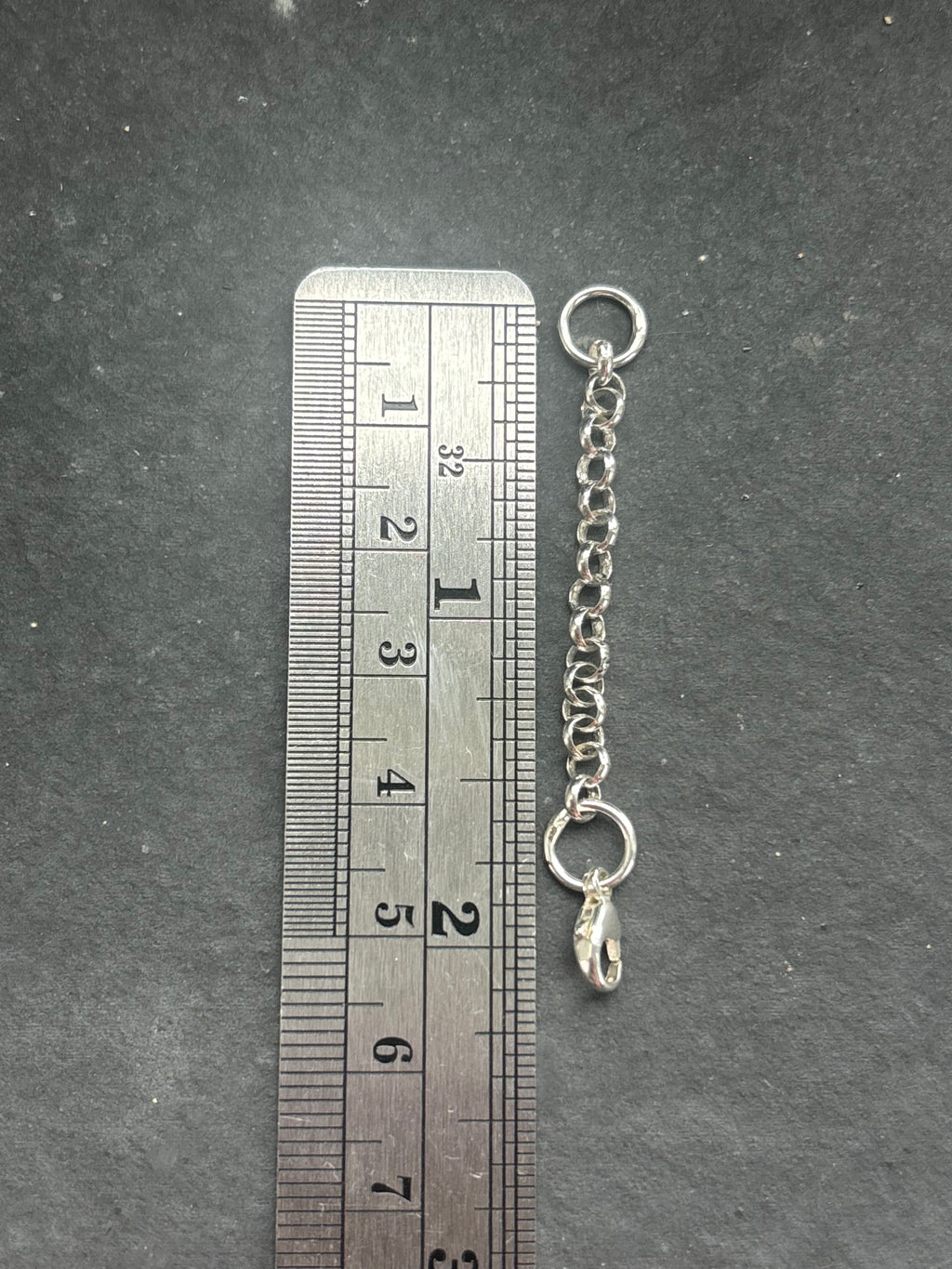 2” Sterling Silver Dainty Round Rolo Chain Extender