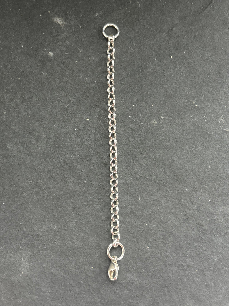 4” Sterling Silver Dainty Round Rolo Chain Extender