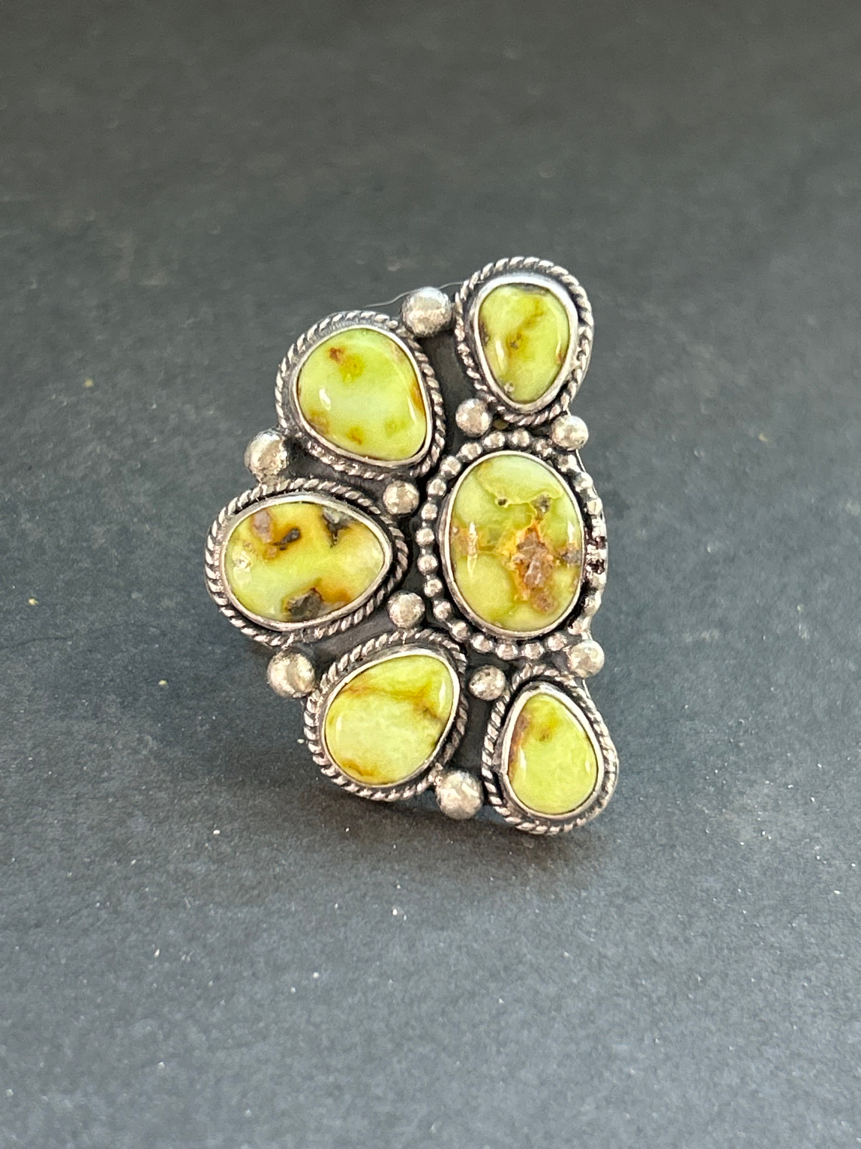 Item #8 Palomino Half Cluster Adjustable Band Ring