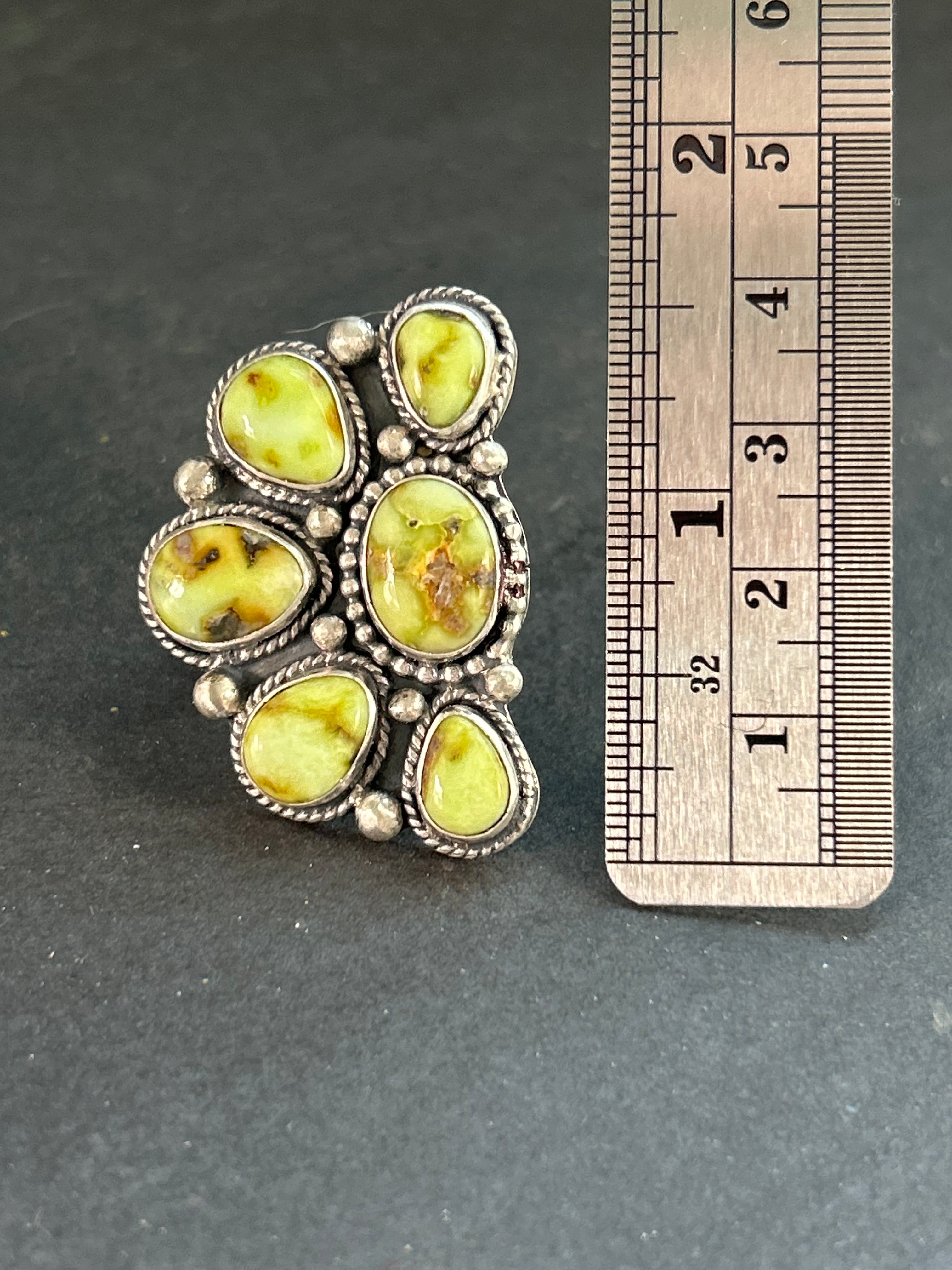 Item #8 Palomino Half Cluster Adjustable Band Ring