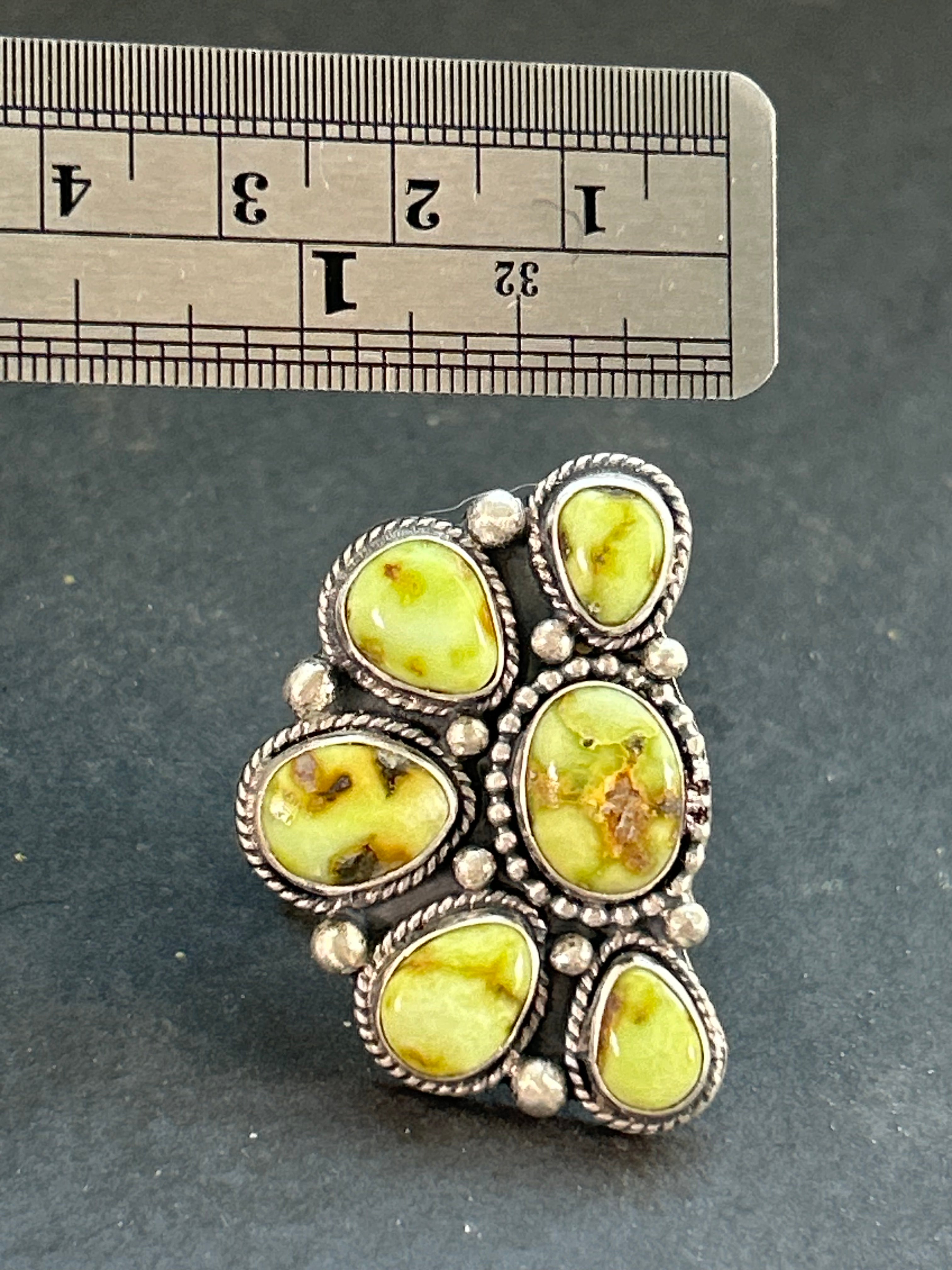 Item #8 Palomino Half Cluster Adjustable Band Ring