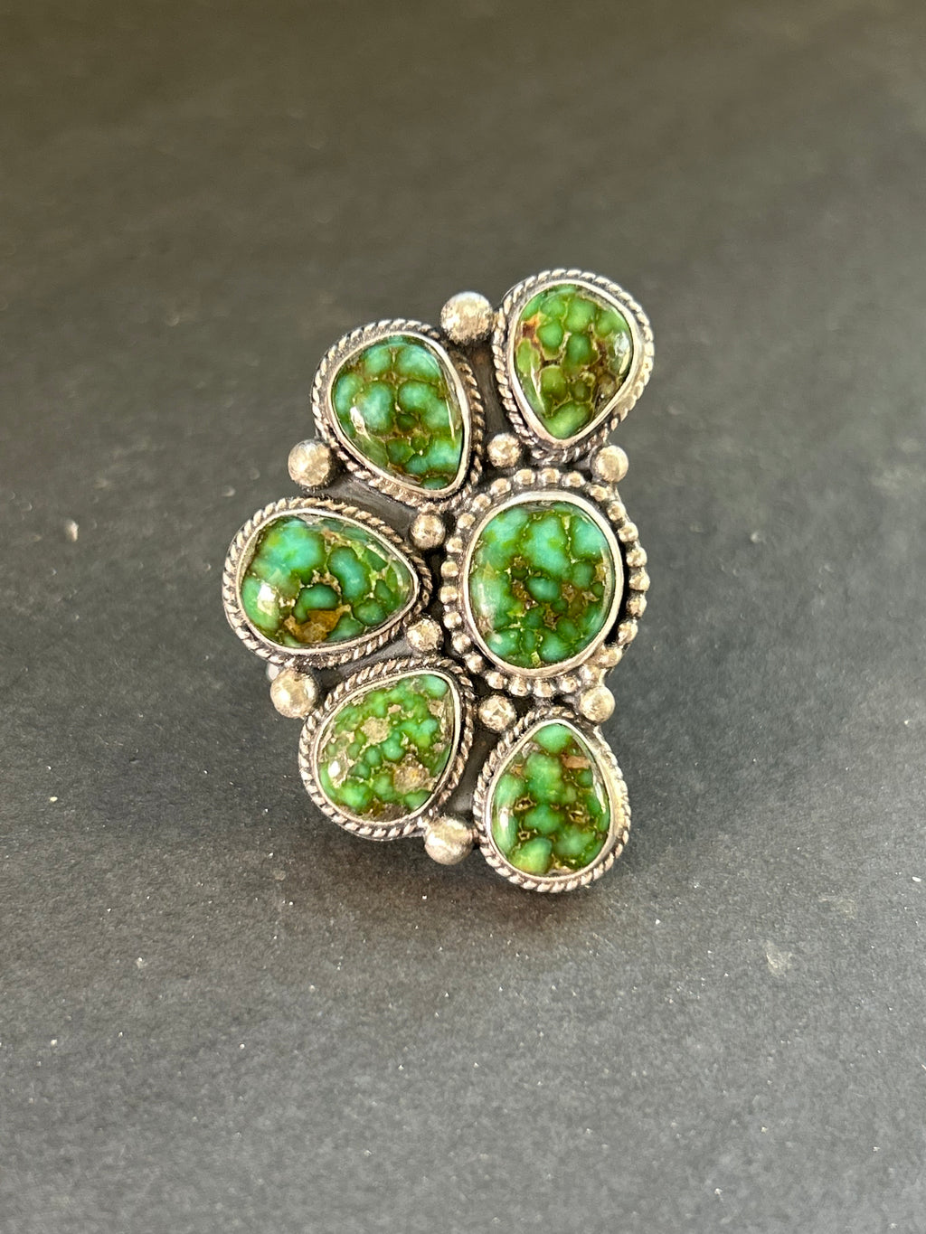 Item #2 Sonoran Gold Half Cluster Adjustable Band Ring