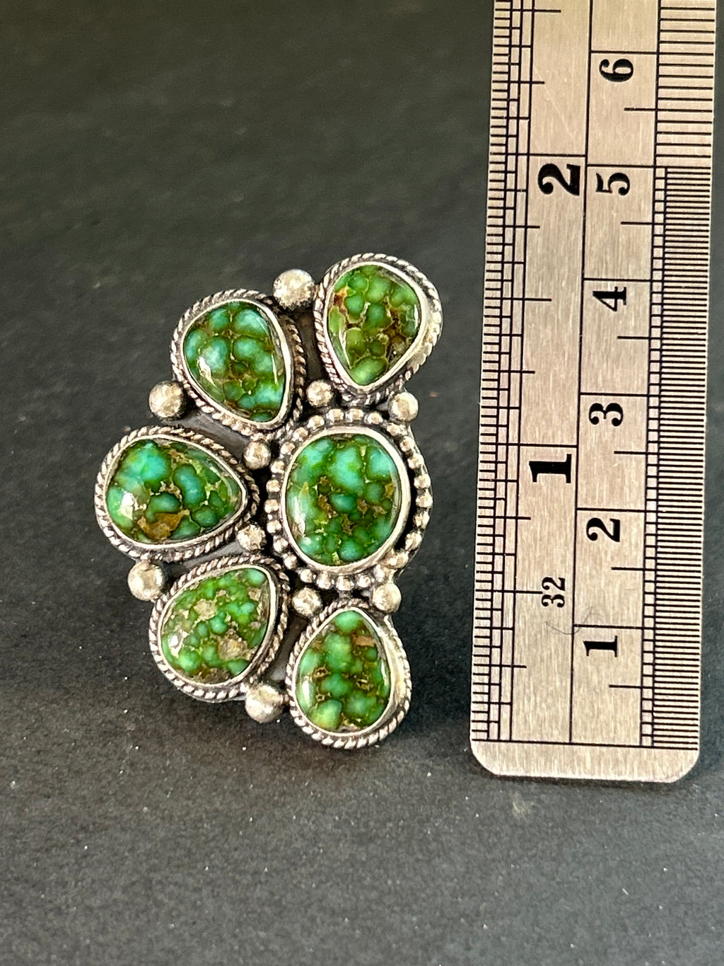 Item #2 Sonoran Gold Half Cluster Adjustable Band Ring