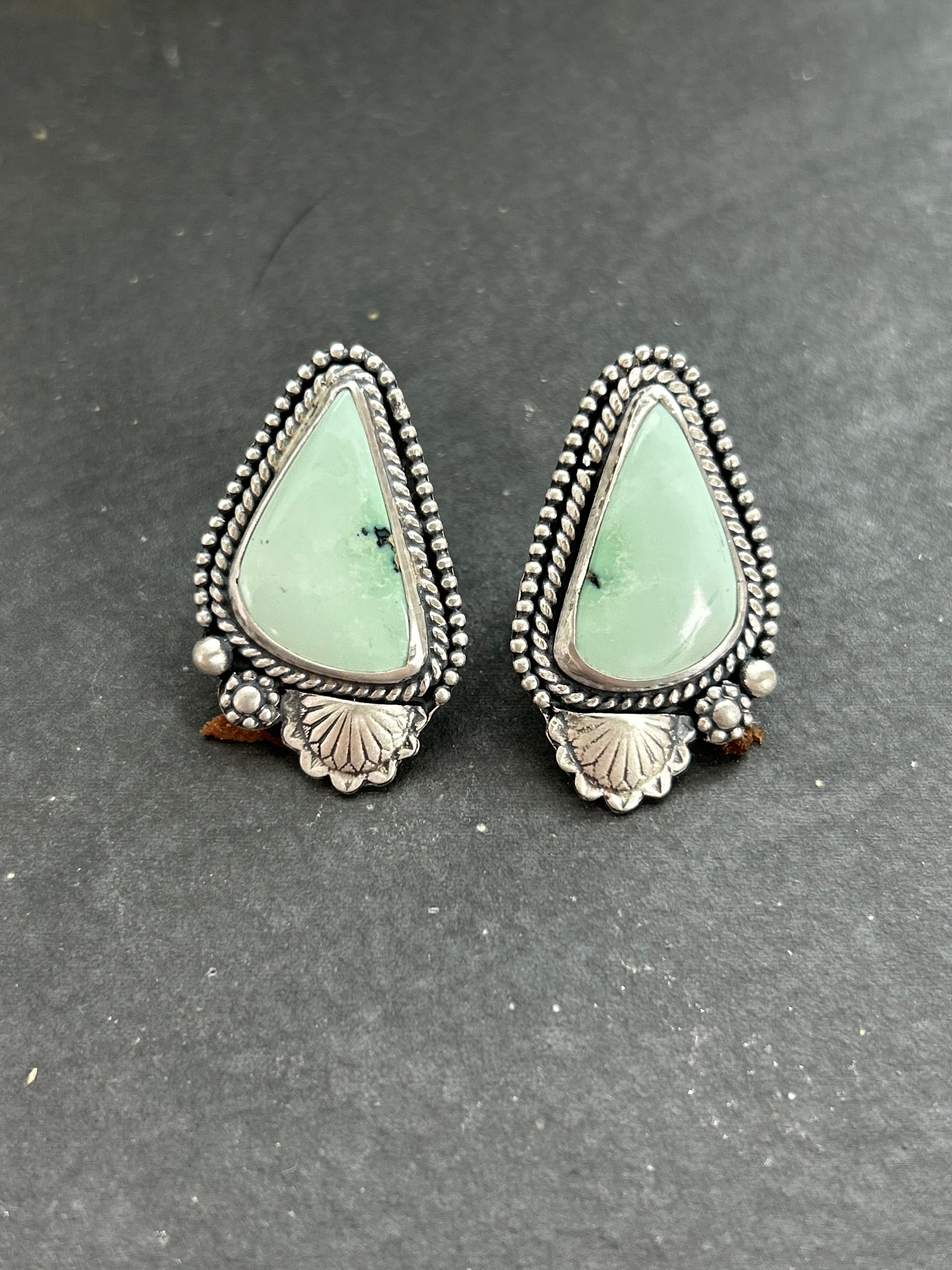 Angel Wing Variscite Earrings Style #4