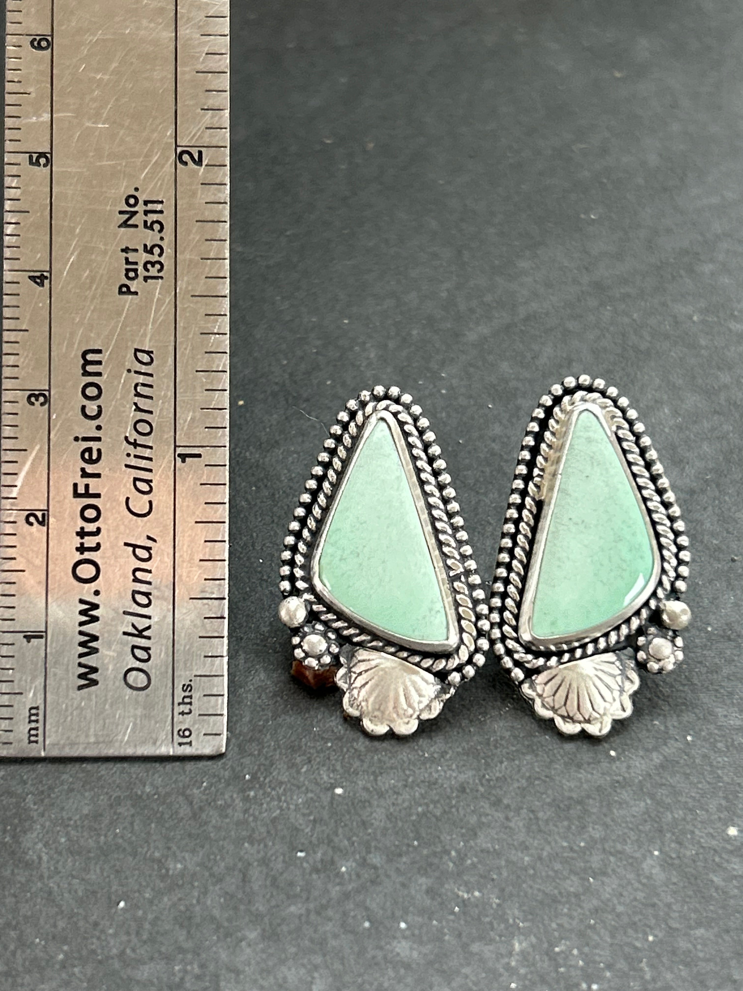 Angel Wing Variscite Earrings Style #3