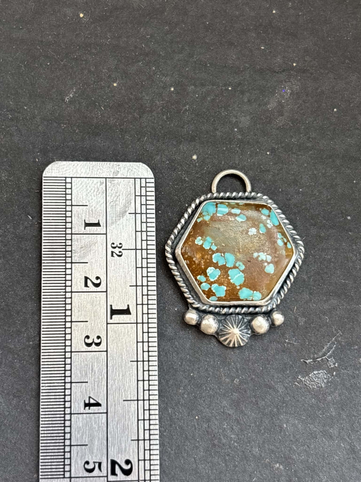 30. Mine #8 Turquoise Charm