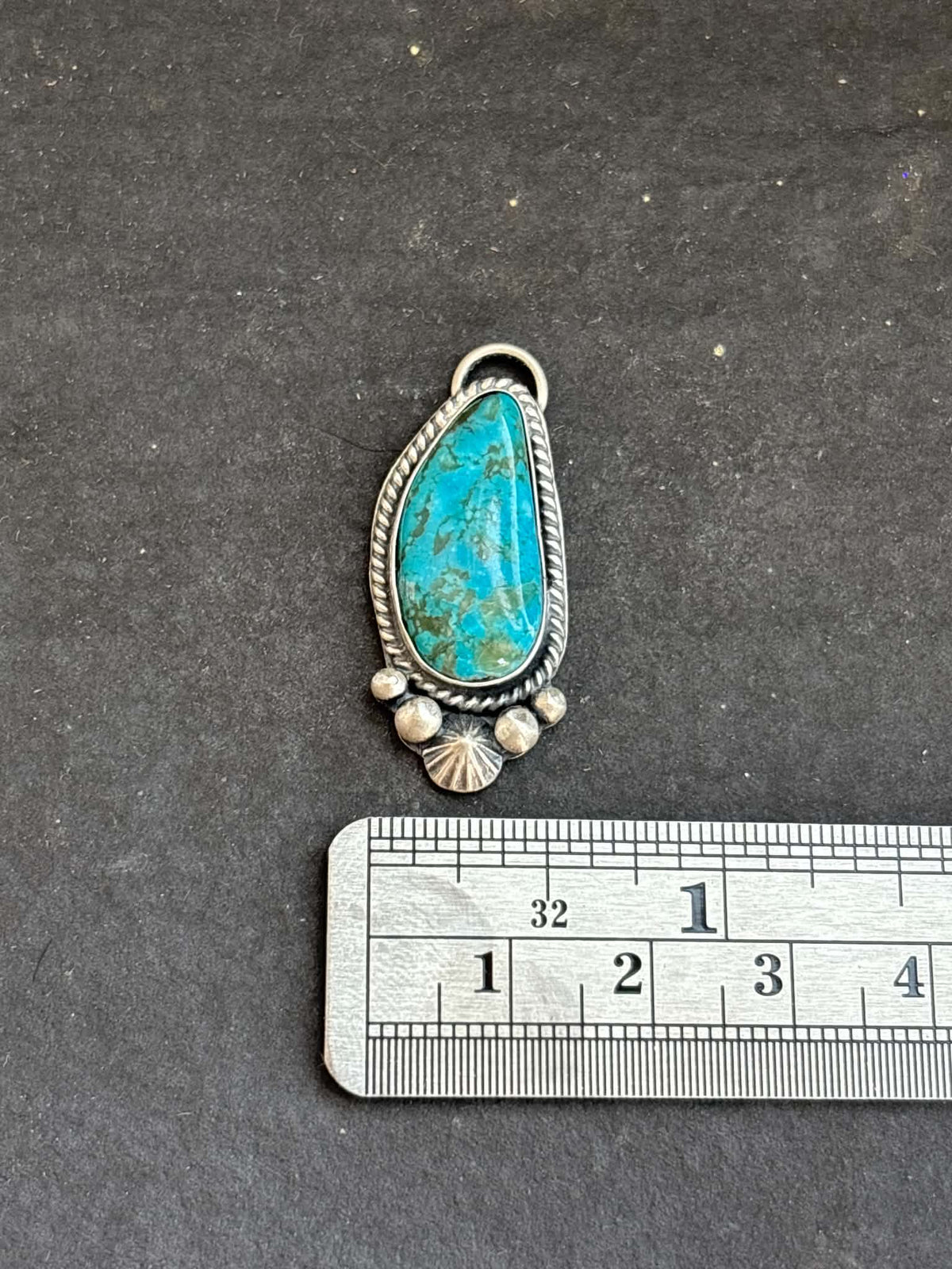 42. Fox Mine Turquoise Charm