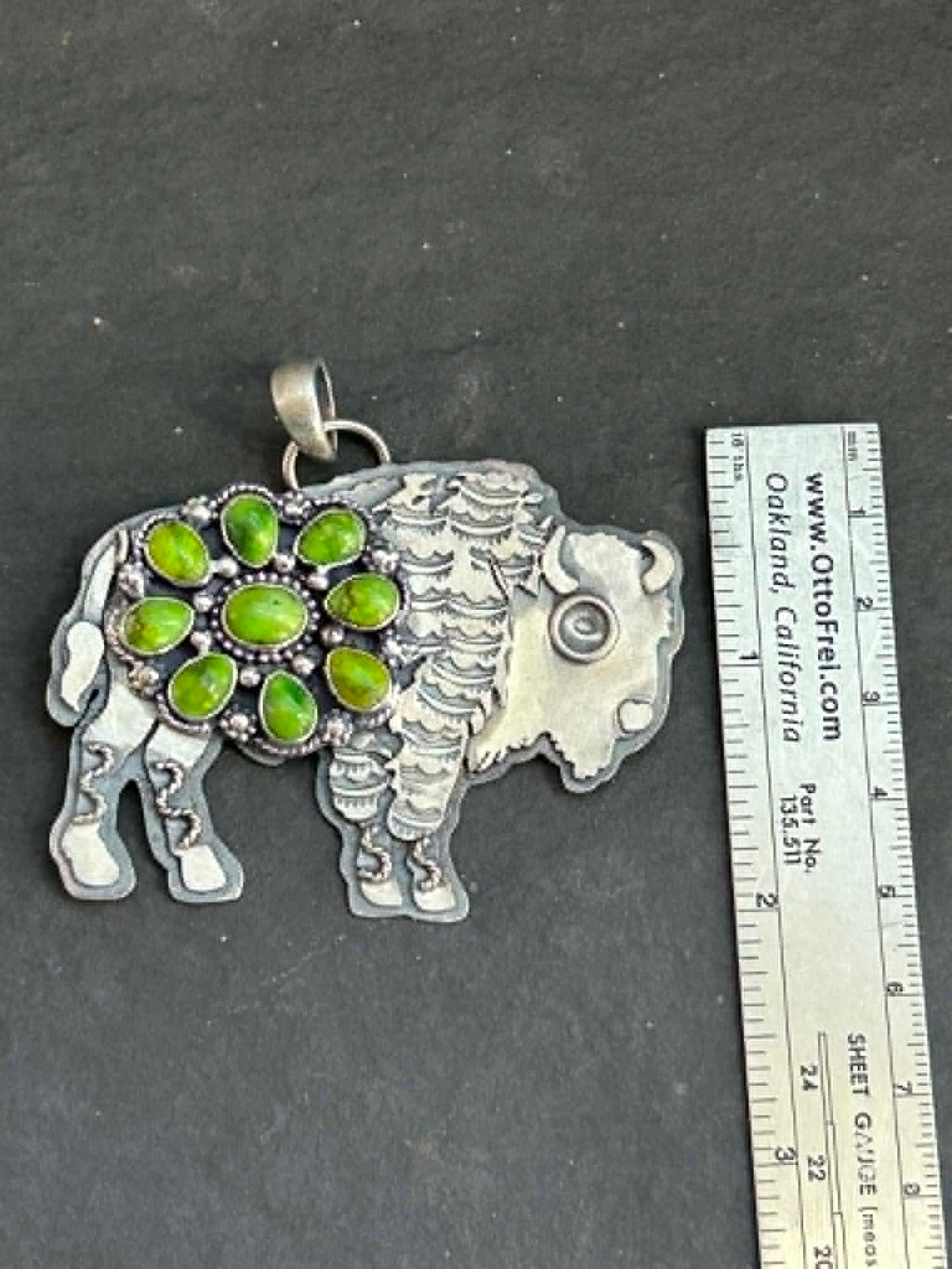 Sonoran Gold Wanderin Buffalo Pendant