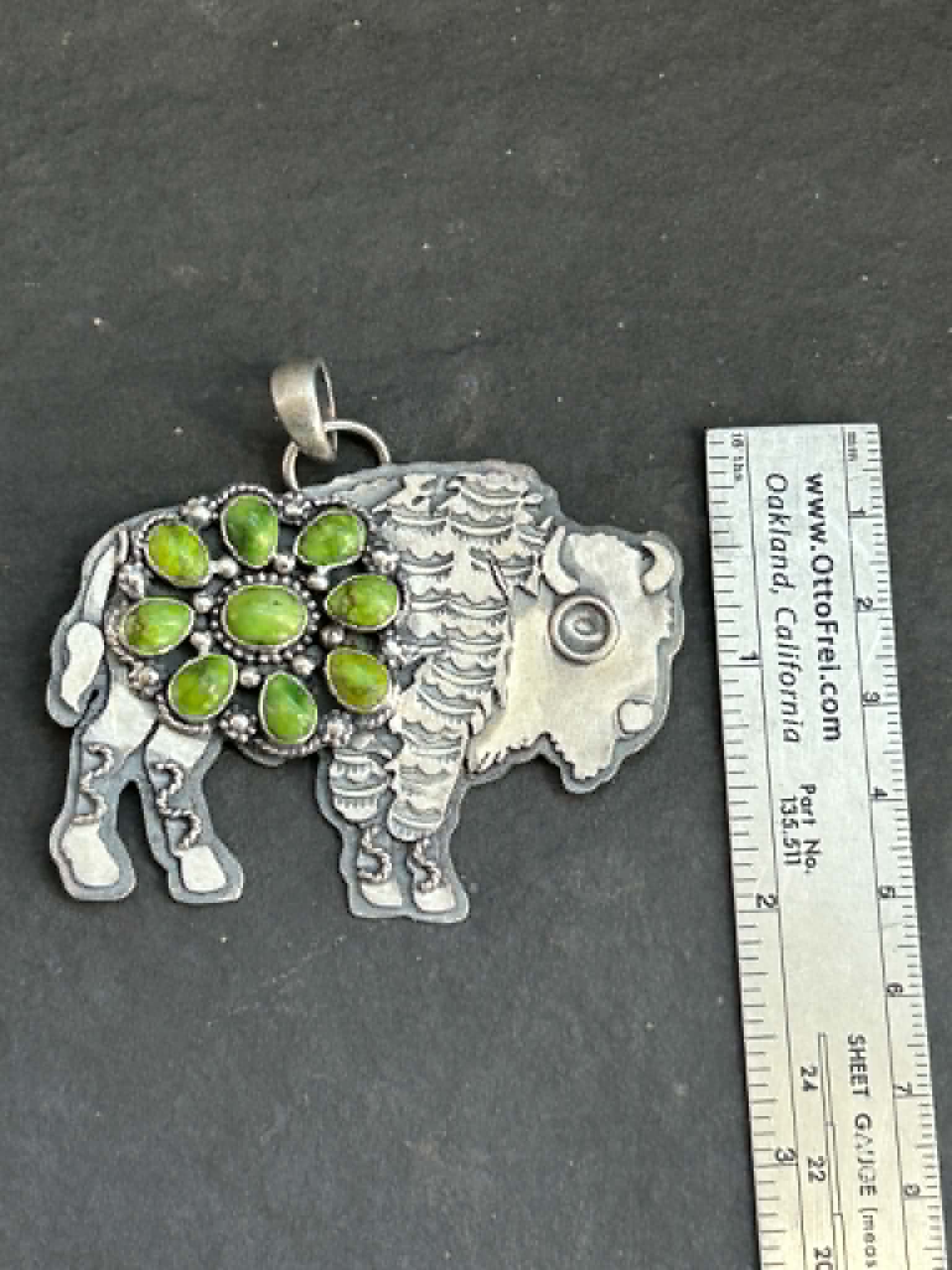 Sonoran Gold Wanderin Buffalo Pendant