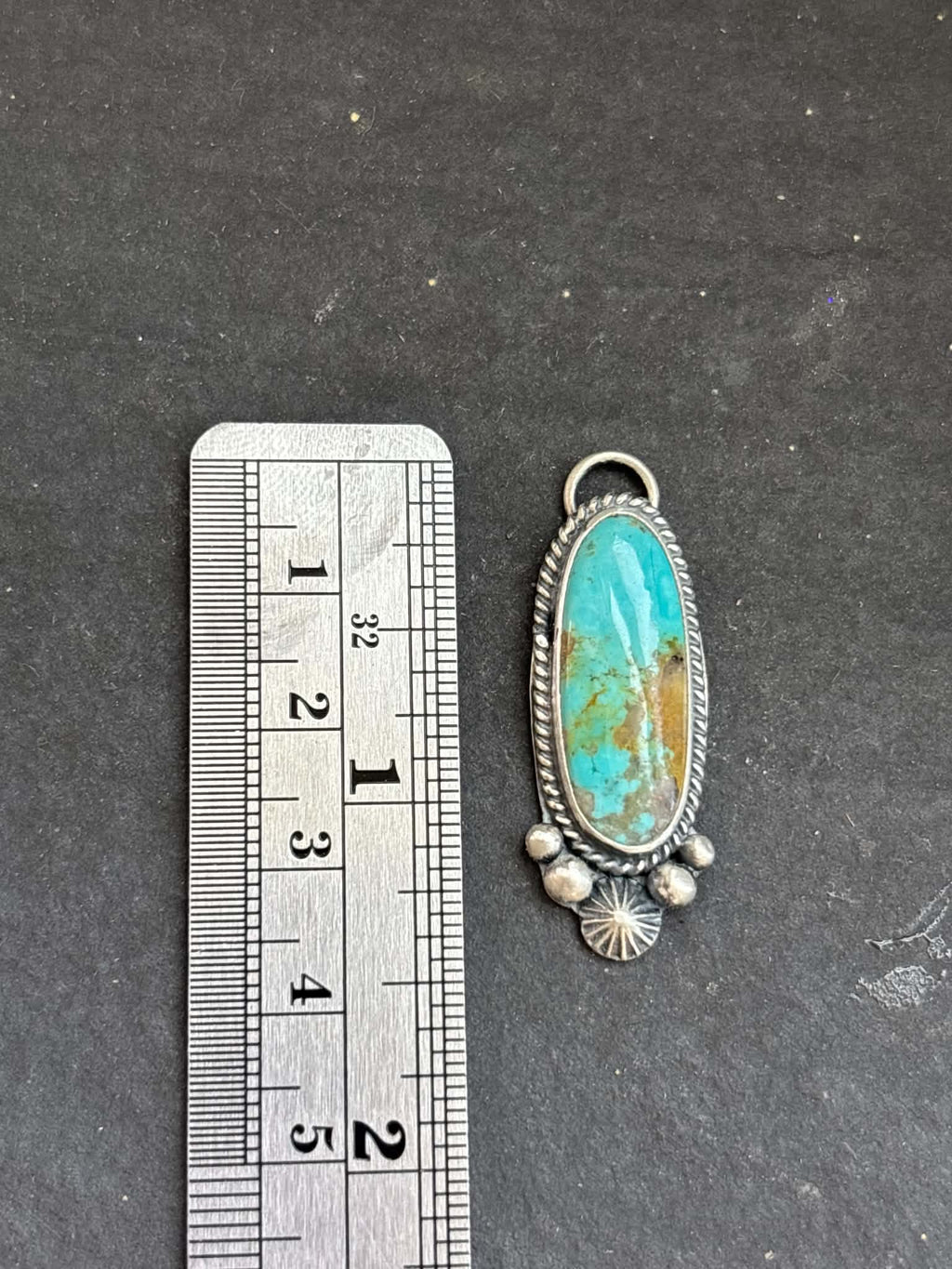 34. Fox Mine Turquoise Charm