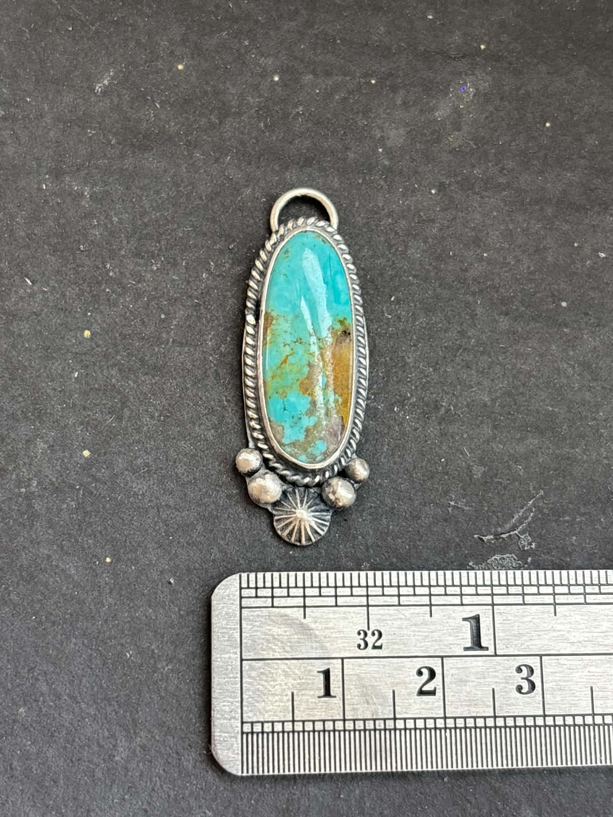 34. Fox Mine Turquoise Charm