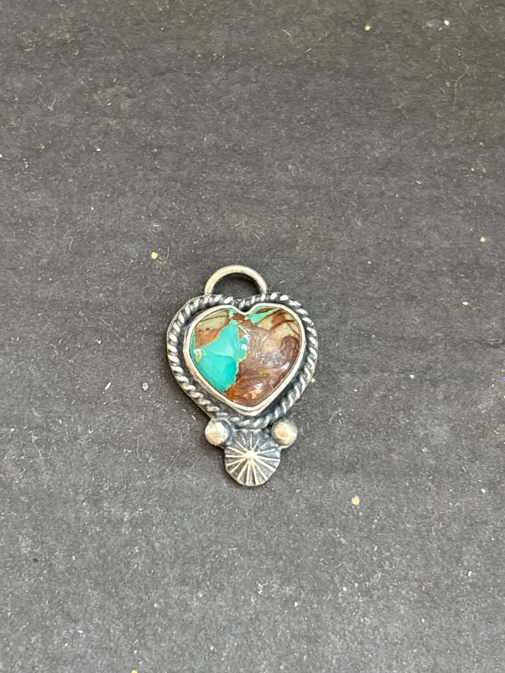 22. Royston Turquoise Mini Heart Charm