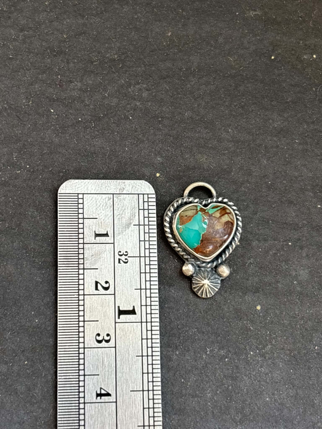 22. Royston Turquoise Mini Heart Charm