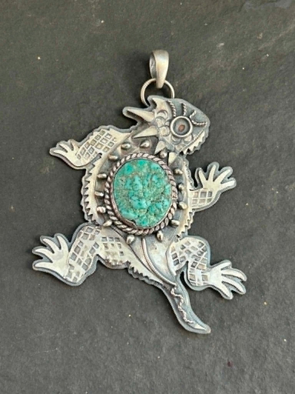 Mr. Prickles Horny Toad Pendant w/#1 Hallmark