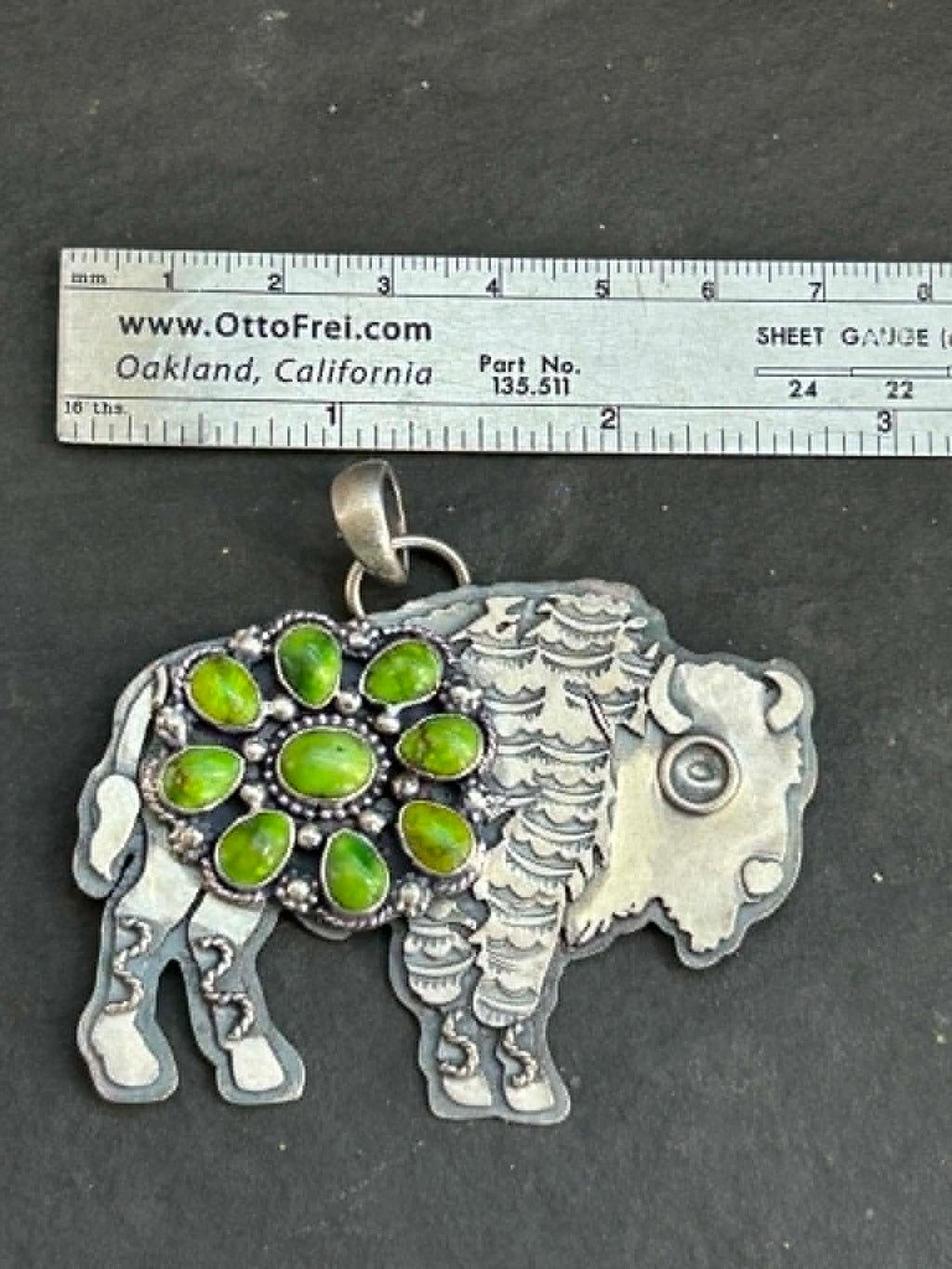 Sonoran Gold Wanderin Buffalo Pendant