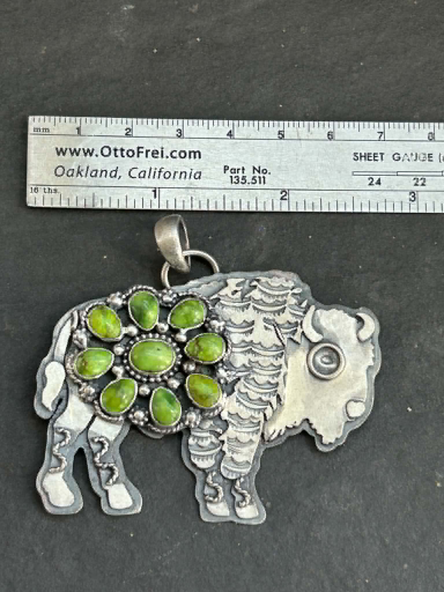 Sonoran Gold Wanderin Buffalo Pendant