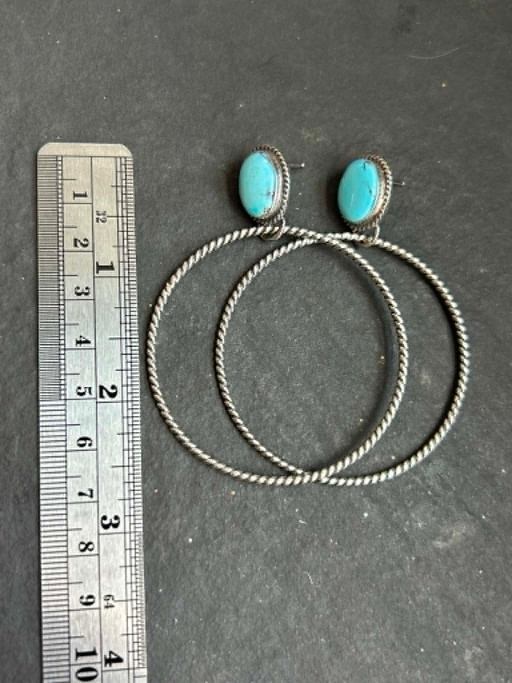 Golden Hill Post Back Hoop Earrings