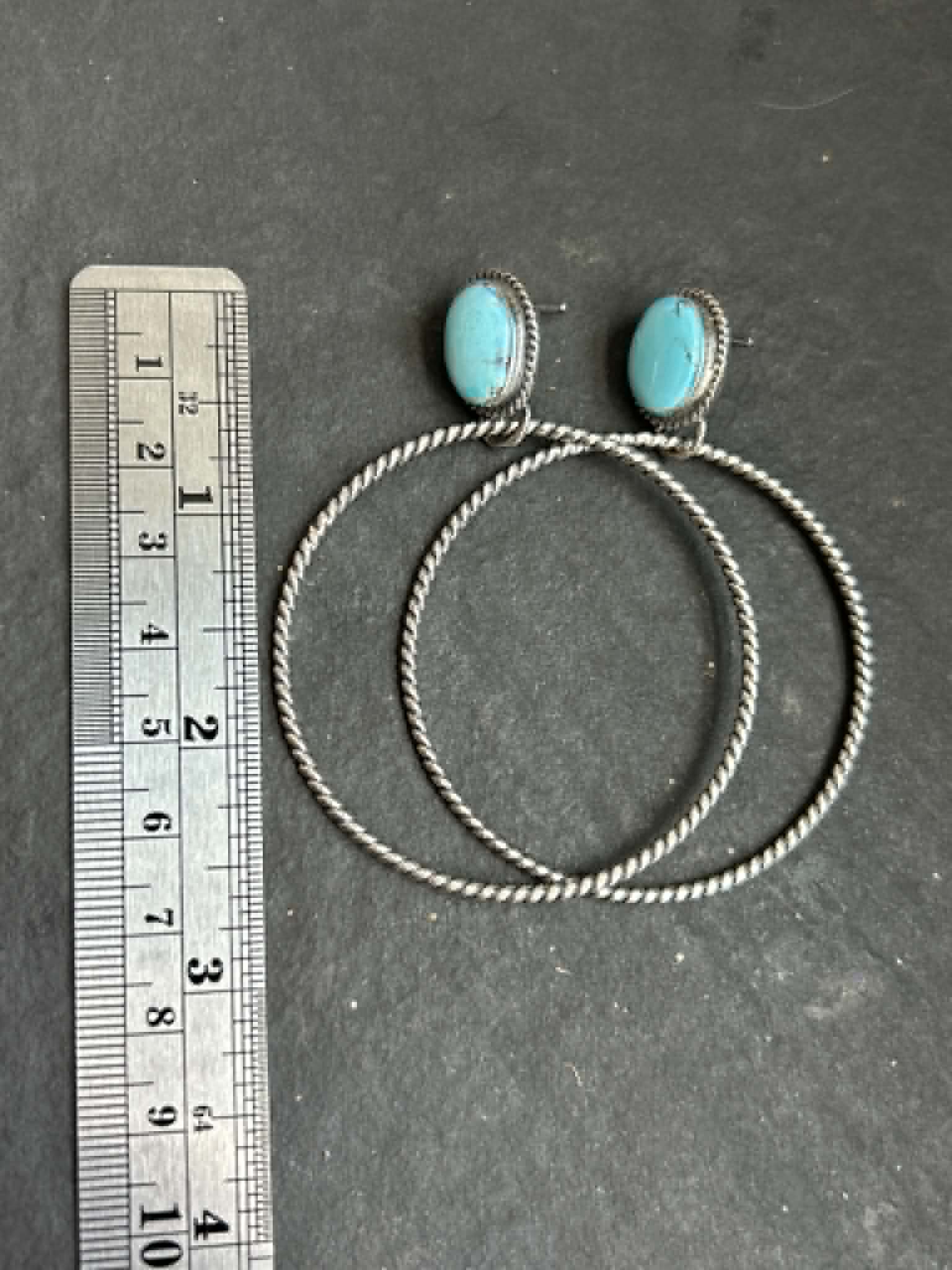 Golden Hill Post Back Hoop Earrings
