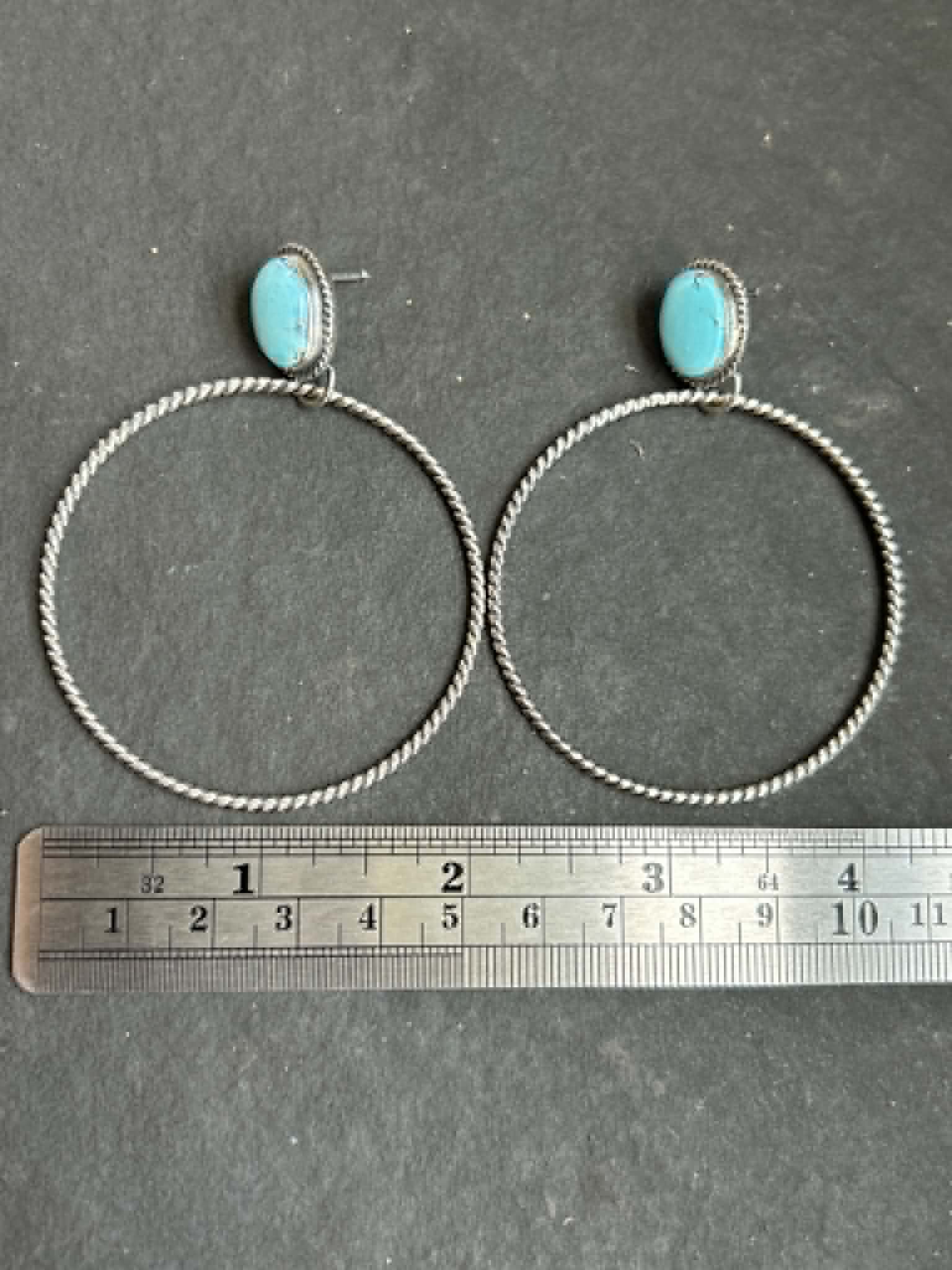 Golden Hill Post Back Hoop Earrings