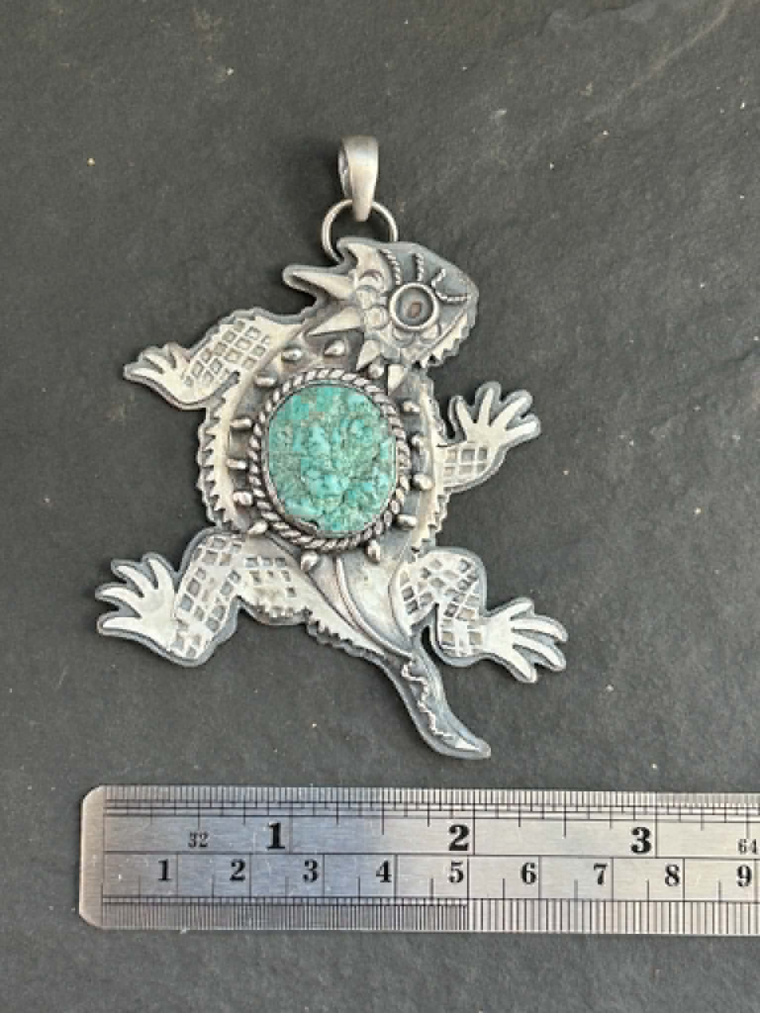 Mr. Prickles Horny Toad Pendant w/#1 Hallmark