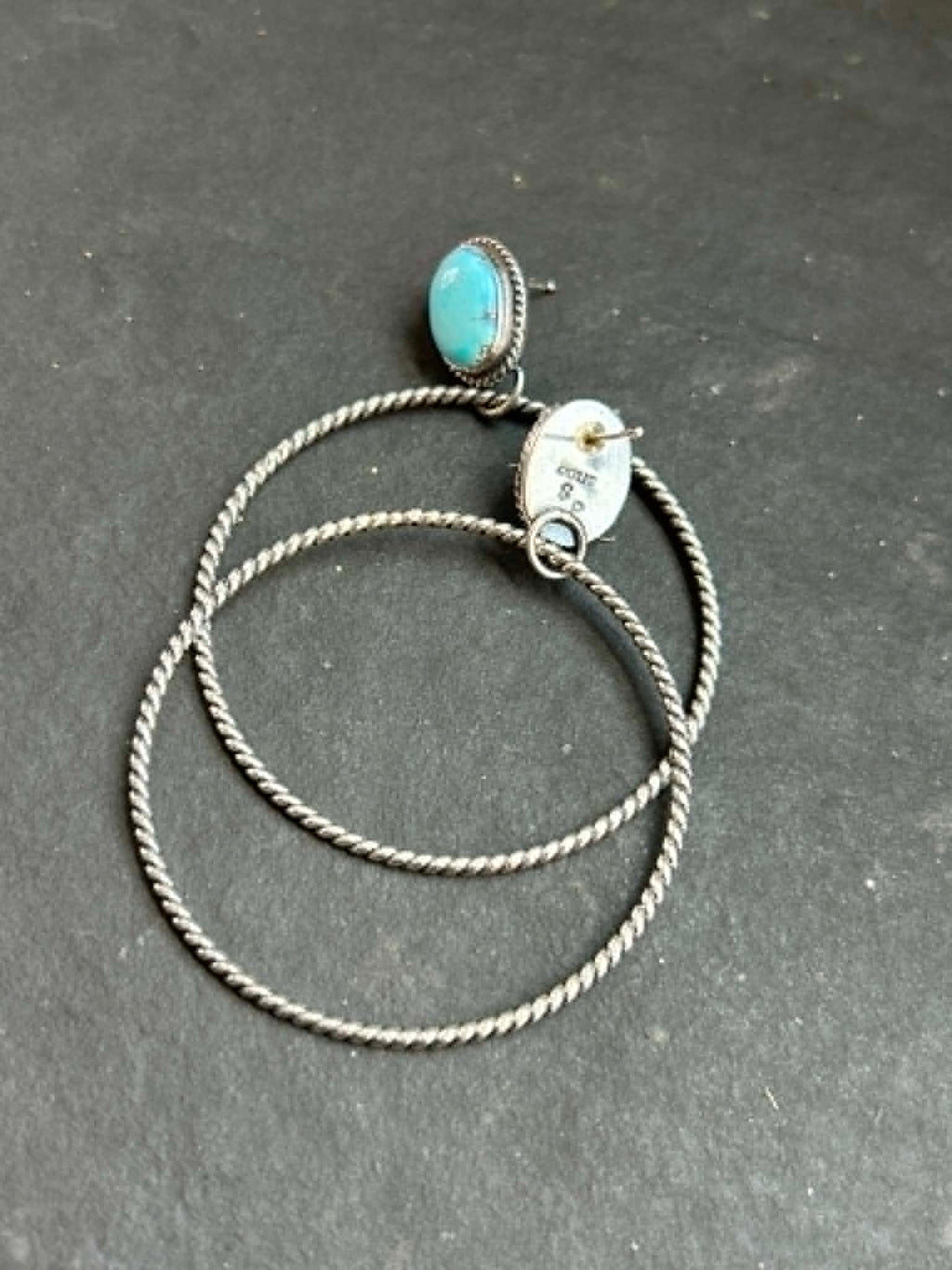 Golden Hill Post Back Hoop Earrings