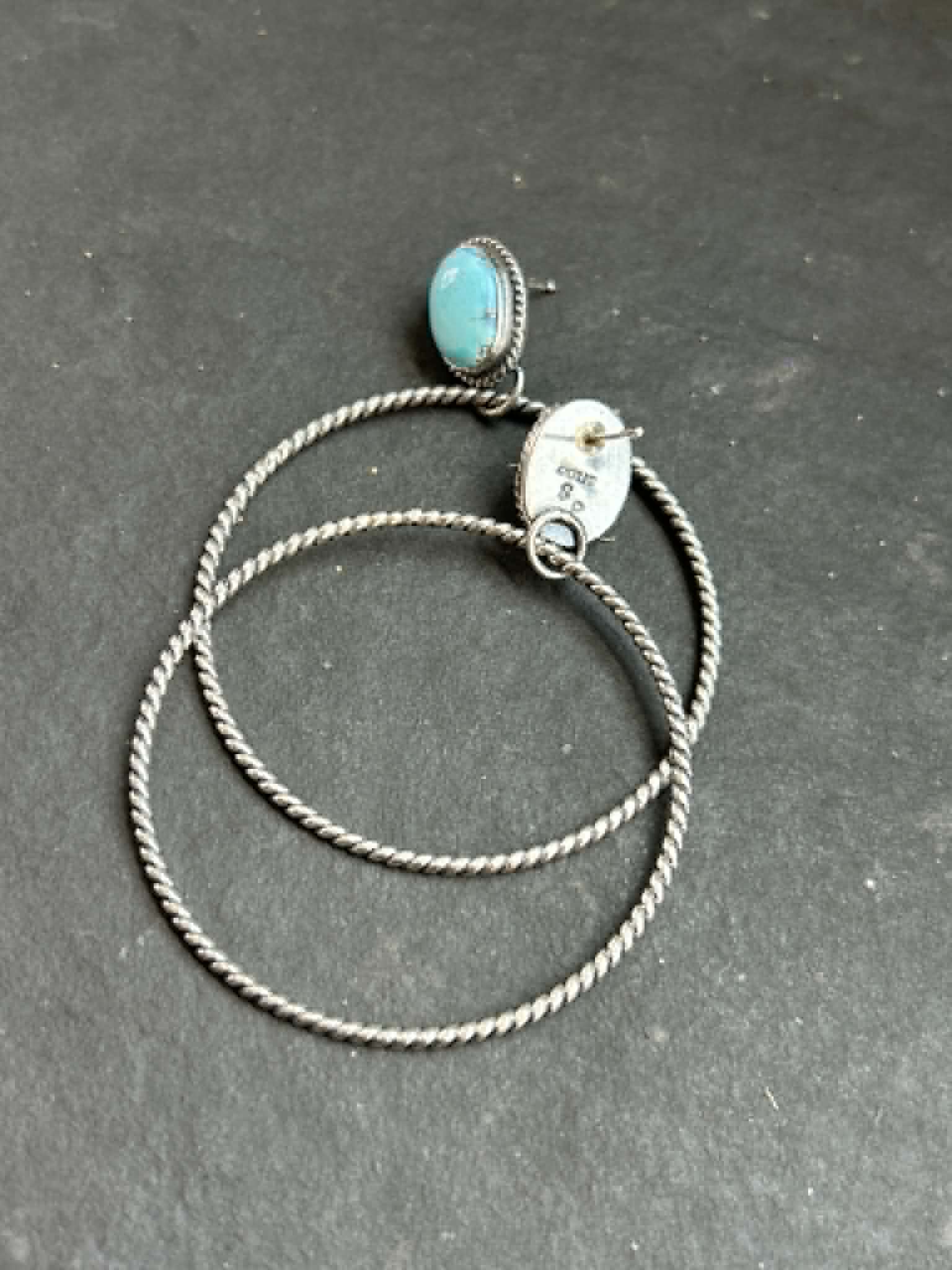 Golden Hill Post Back Hoop Earrings