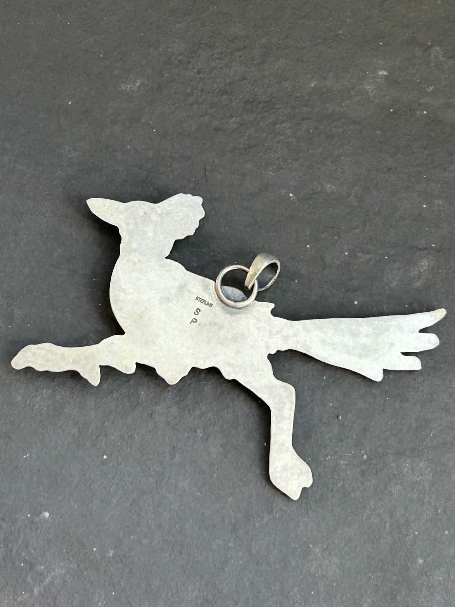 Sleeping Beauty Turquoise + Red Coral Spirit Runner Pendant