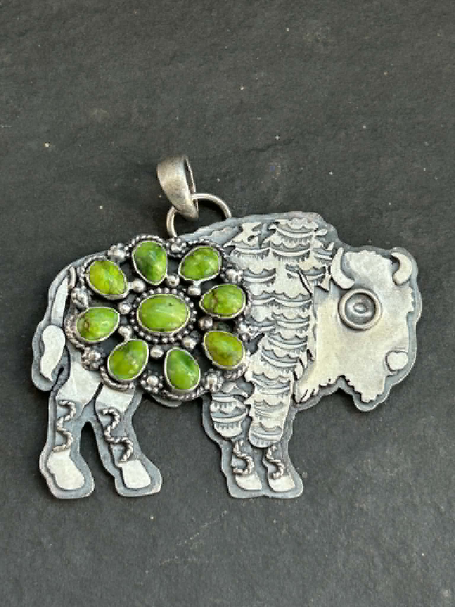 Sonoran Gold Wanderin Buffalo Pendant