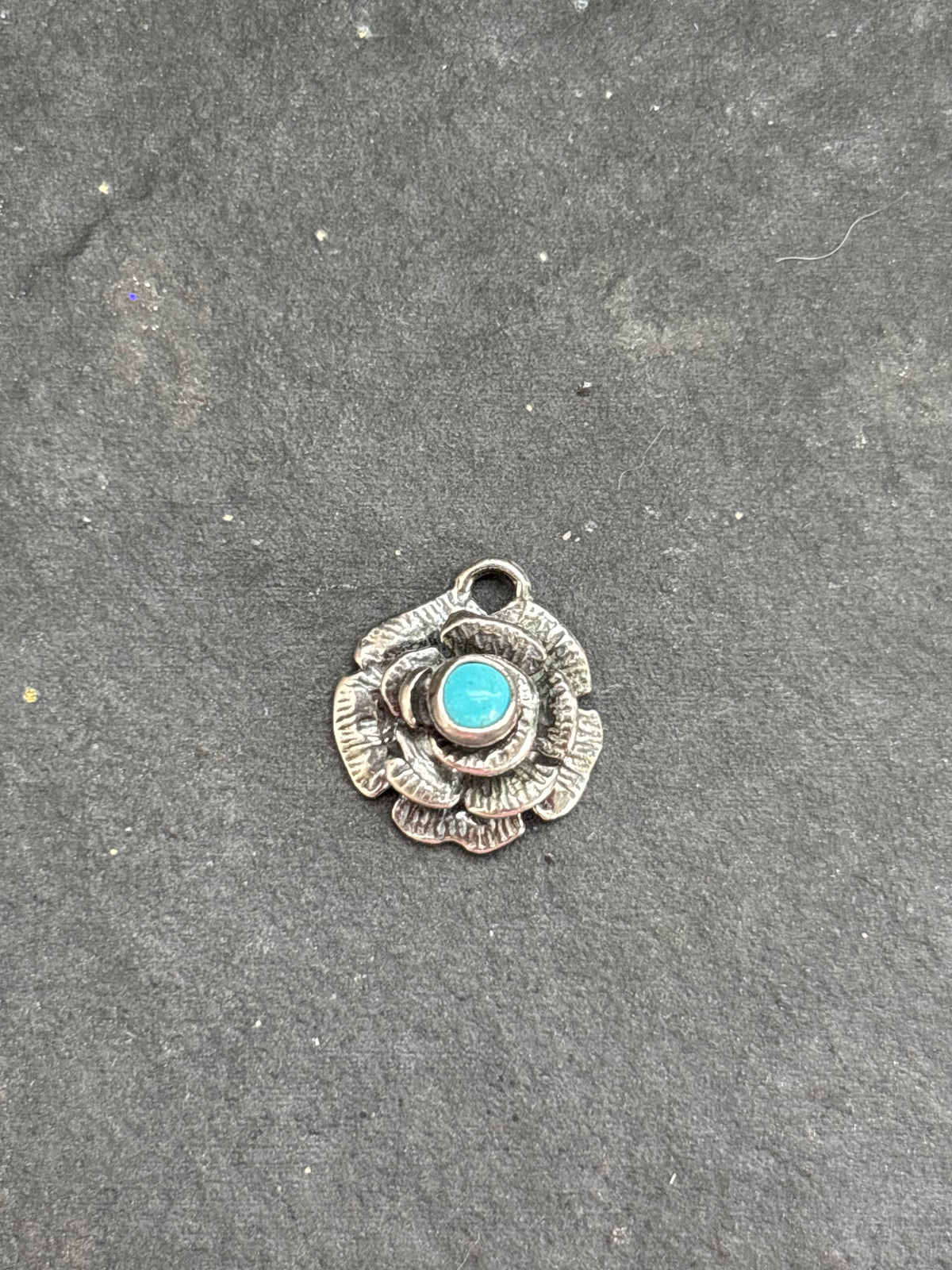 Kingman Turquoise Desert Rose Charm